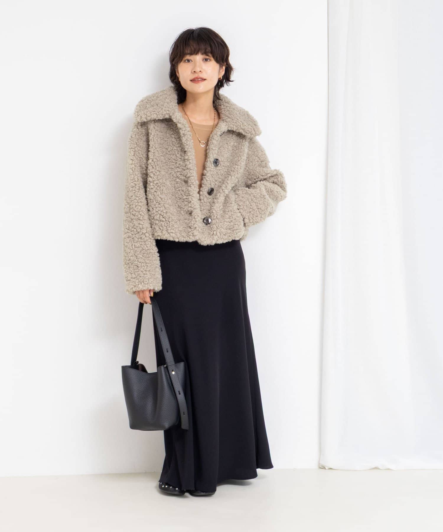 NOLLEY'S(ノーリーズ) 【追加】《オールシーズン対応》ウォッシャブルマットサテンナロースカート