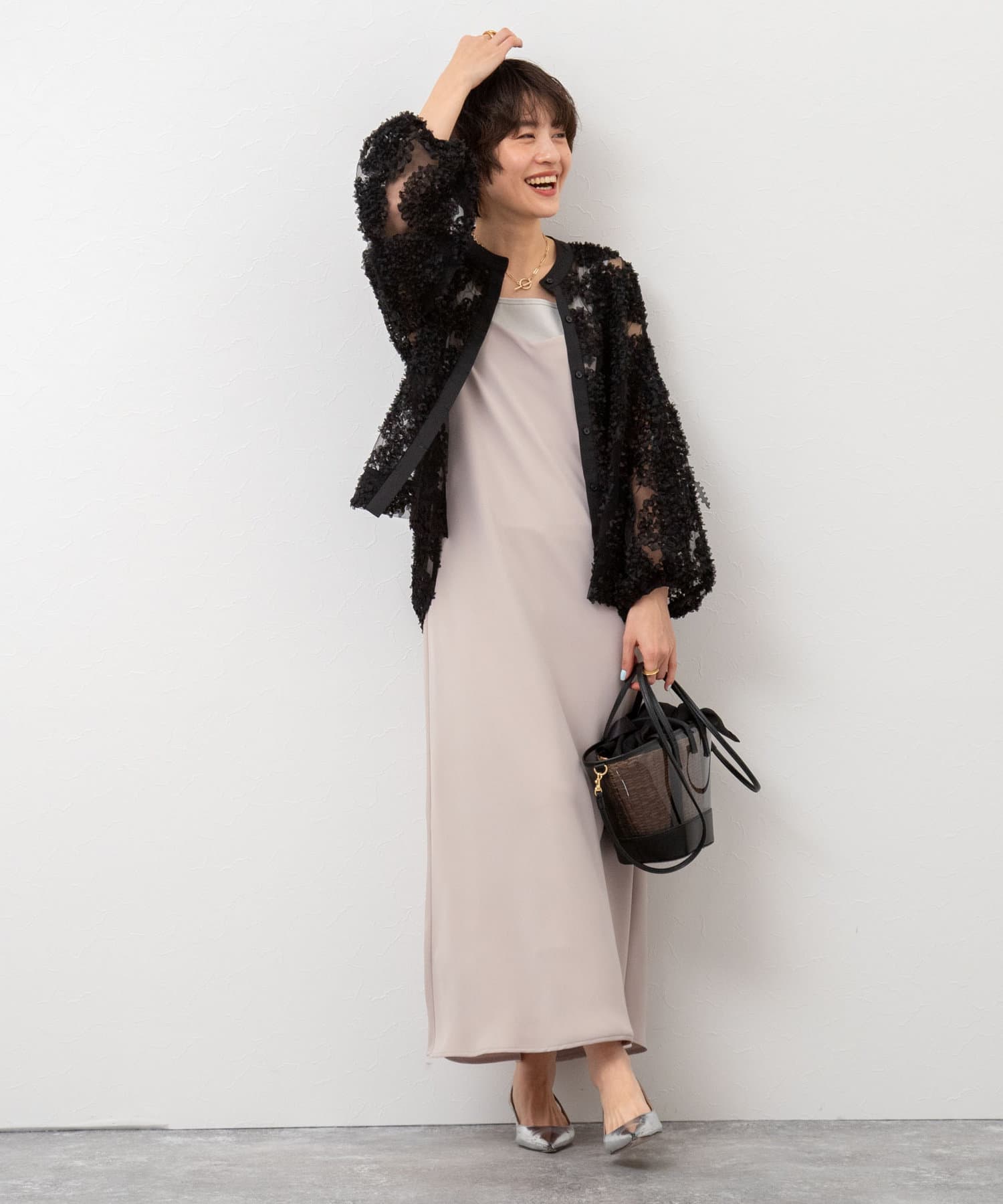 ノーブル ルナサテンコンフォートキャミワンピース ファッション 38