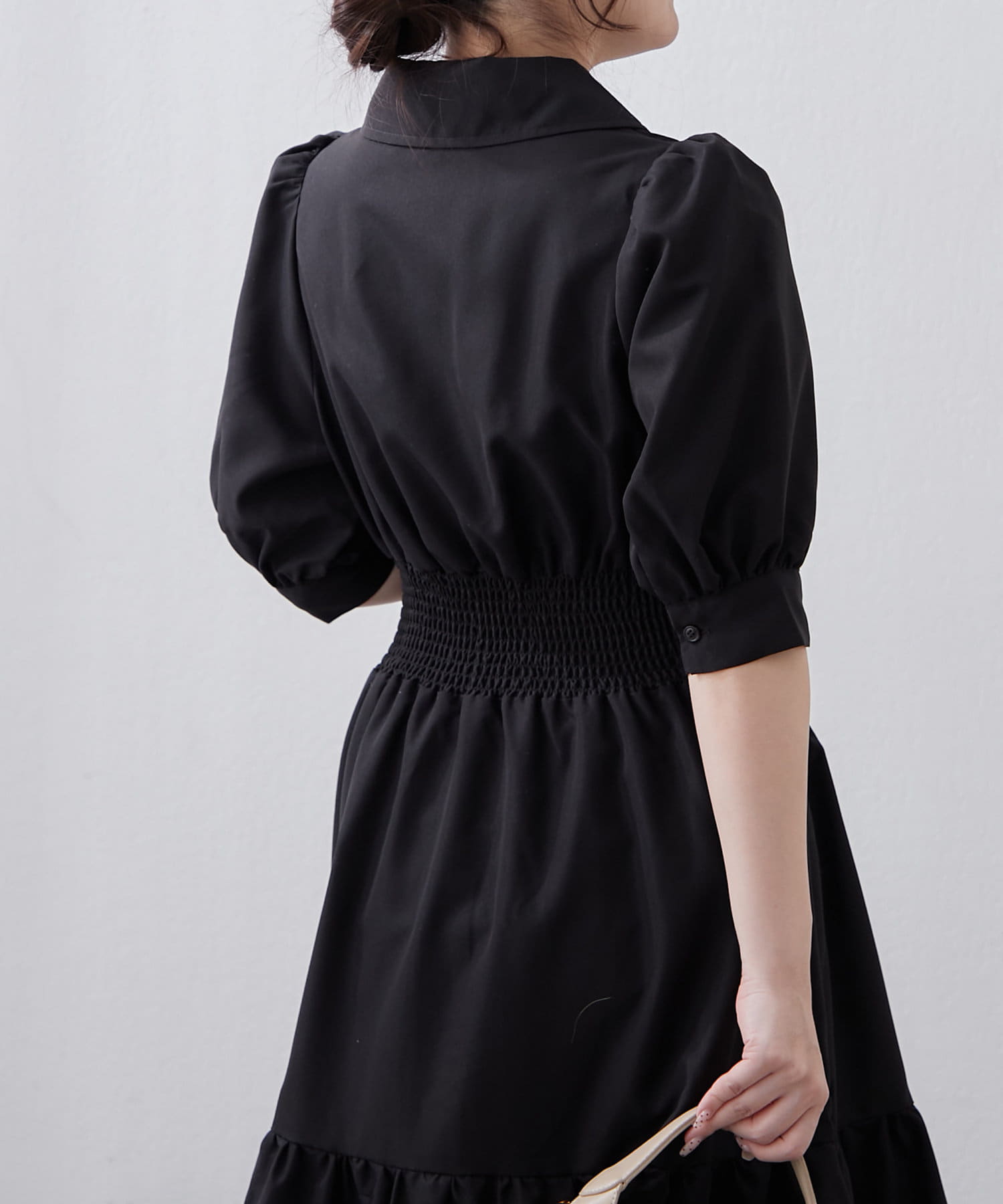 NICE CLAUP / OLIVE des OLIVE OUTLET(ナイスクラップ  / オリーブ デ オリーブ アウトレット) 【RMAF】【フェミニン春ワンピ】ティアード半袖ワンピ