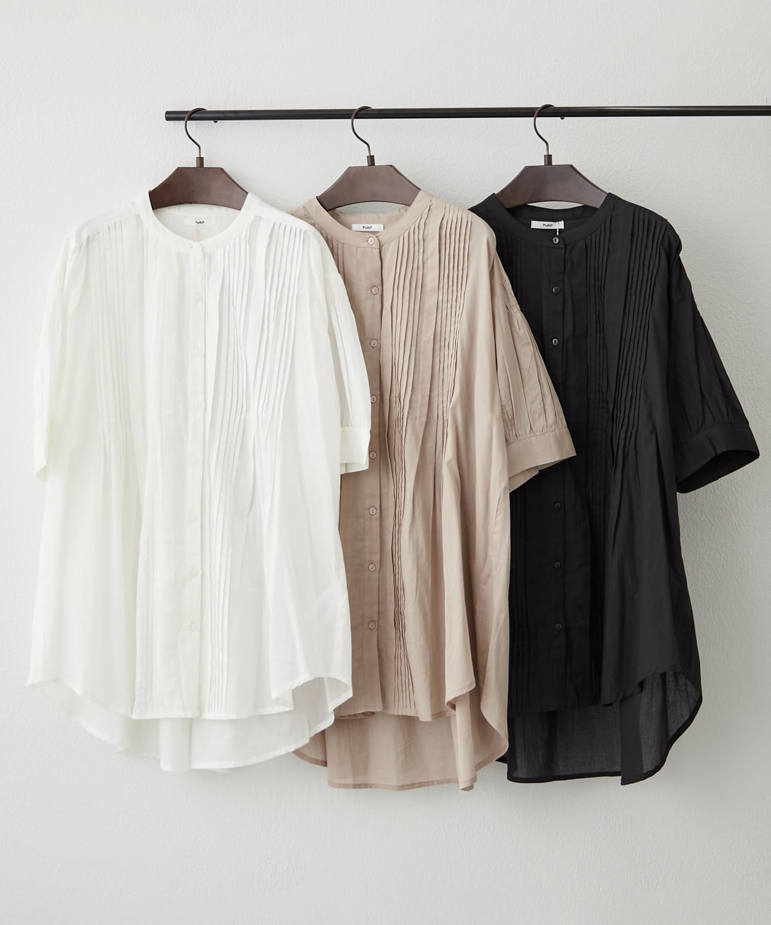 Remind me and forever(リマインドミーアンドフォーエバー) 【NAO】インド綿100%、ピンタックブラウス