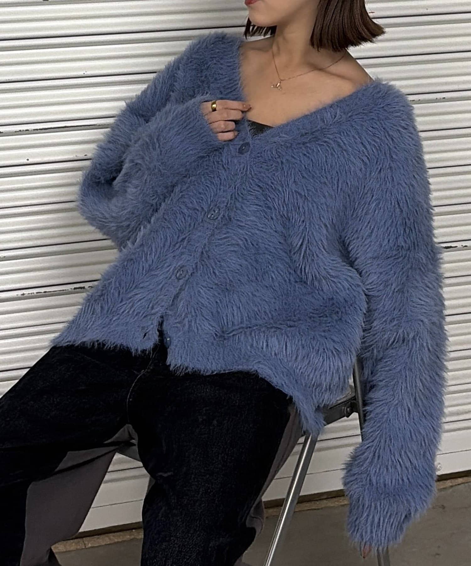-goocy-(グーシー) フェザニットーオーバーカーデ