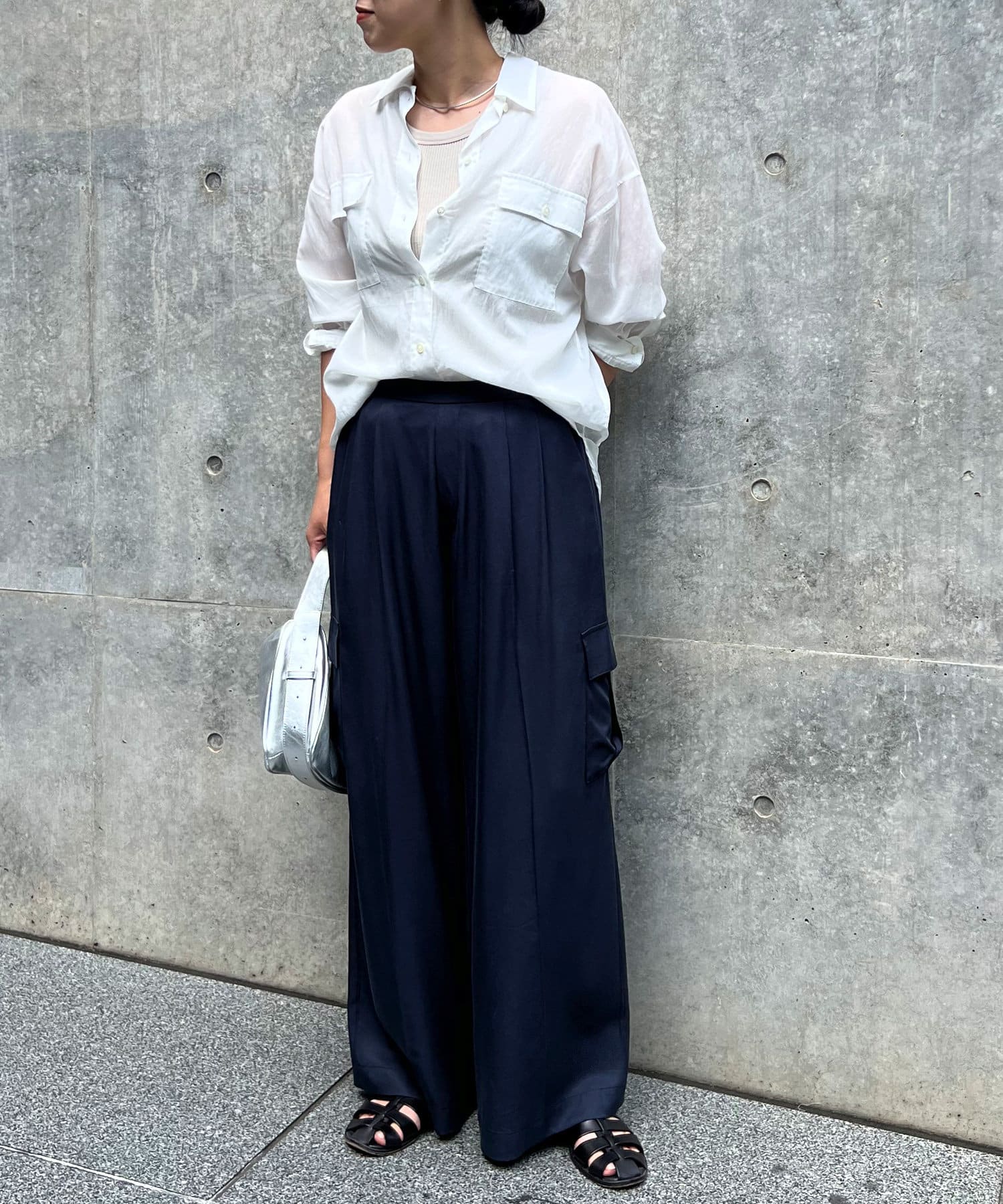 【25SS】【新品】GALLARDAGALANTE サテンカーゴパンツ セットアップ対応】サテンカーゴパンツ（その他パンツ