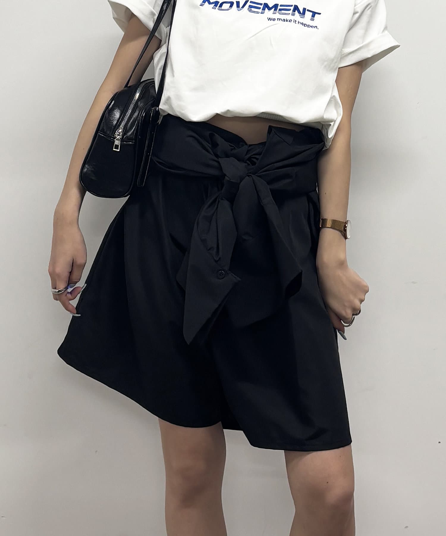 -goocy-(グーシー) シャツショートロンパース