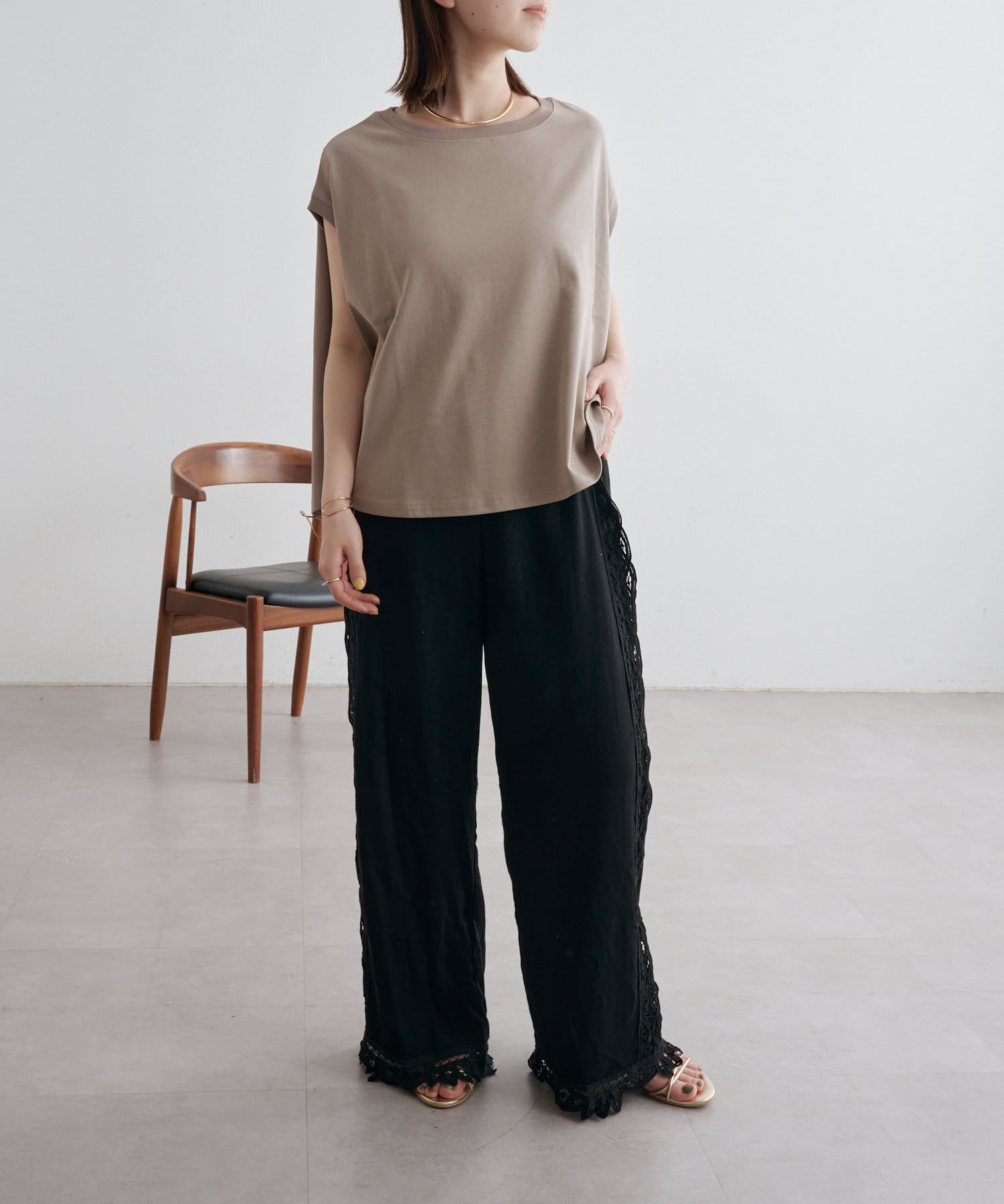 Omekashi(オメカシ) バテンレースラインパンツ