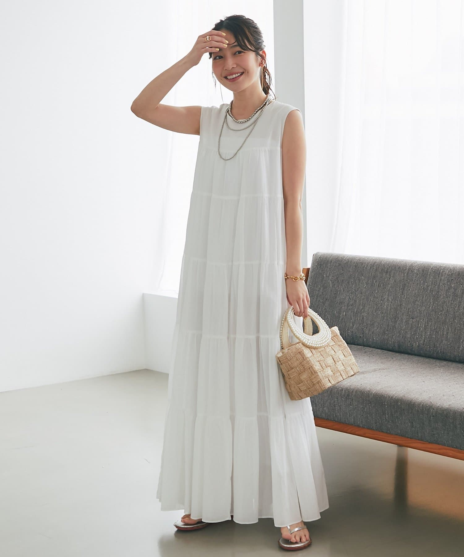 La boutique BonBon(ラブティックボンボン) 【涼しくて盛れる！】ティアードワンピース