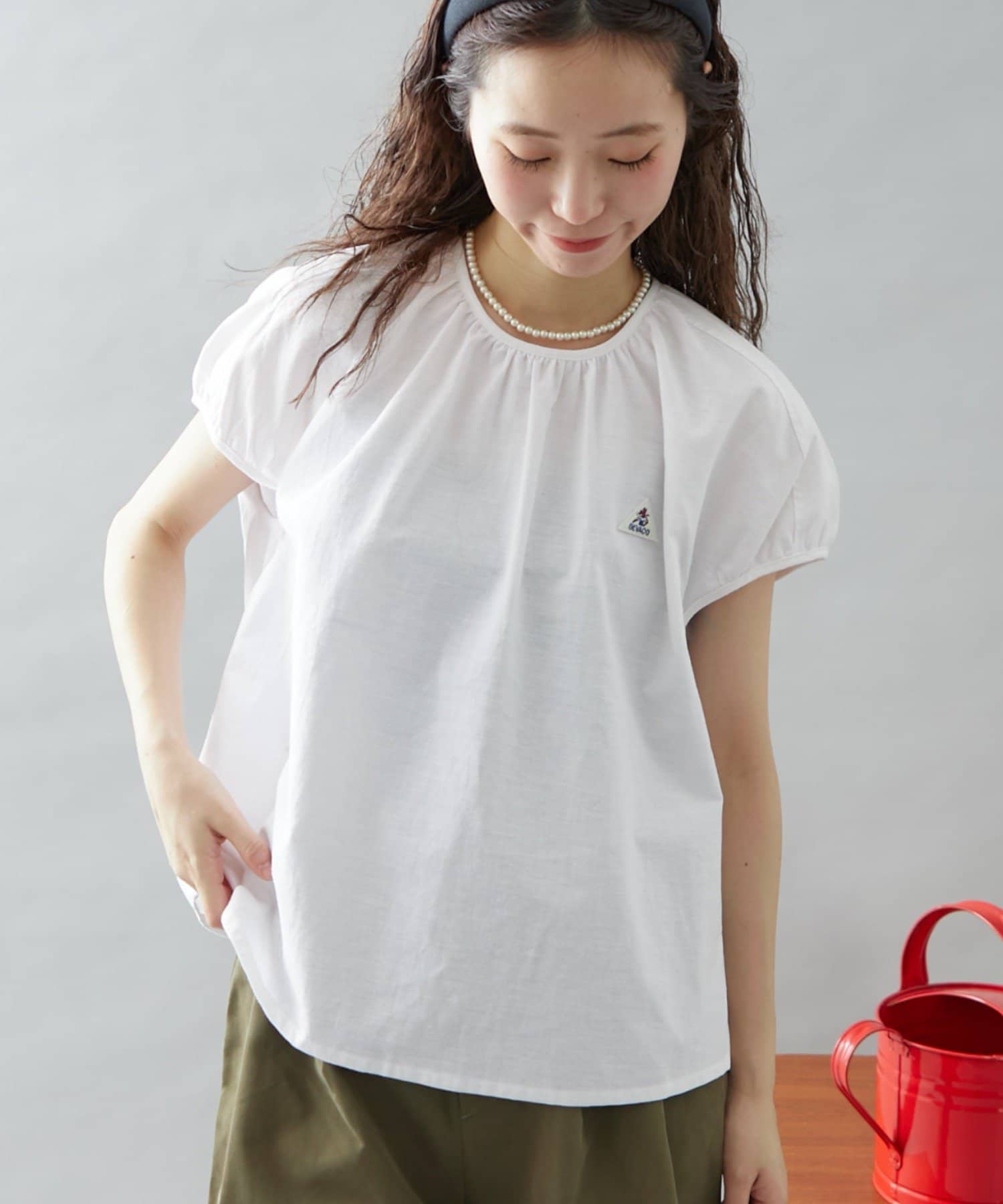 CIAOPANIC TYPY(チャオパニックティピー) 【GEVACO】リネンフレンチスリーブプルオーバー