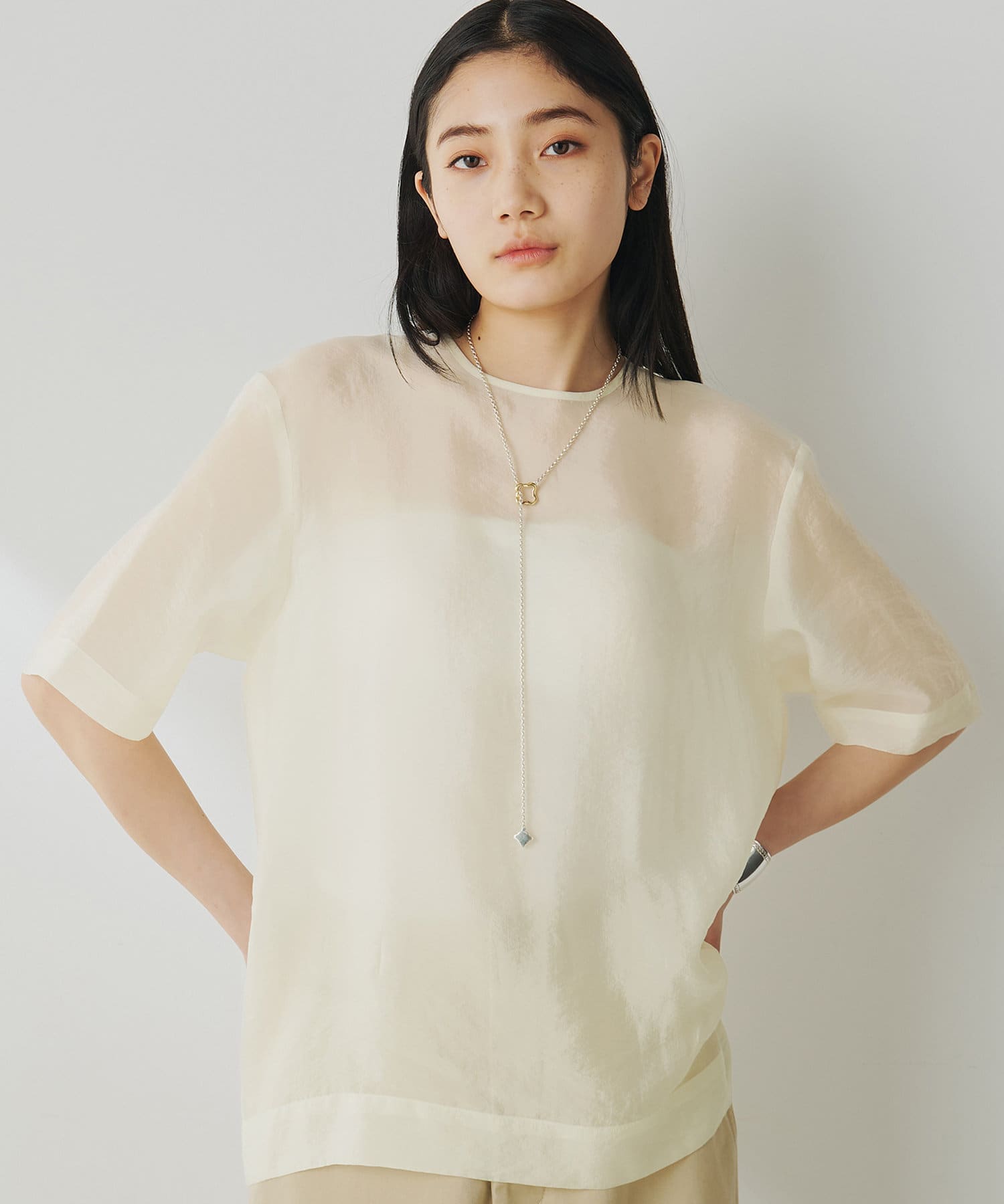 Whim Gazette(ウィム ガゼット) シアーTシャツ