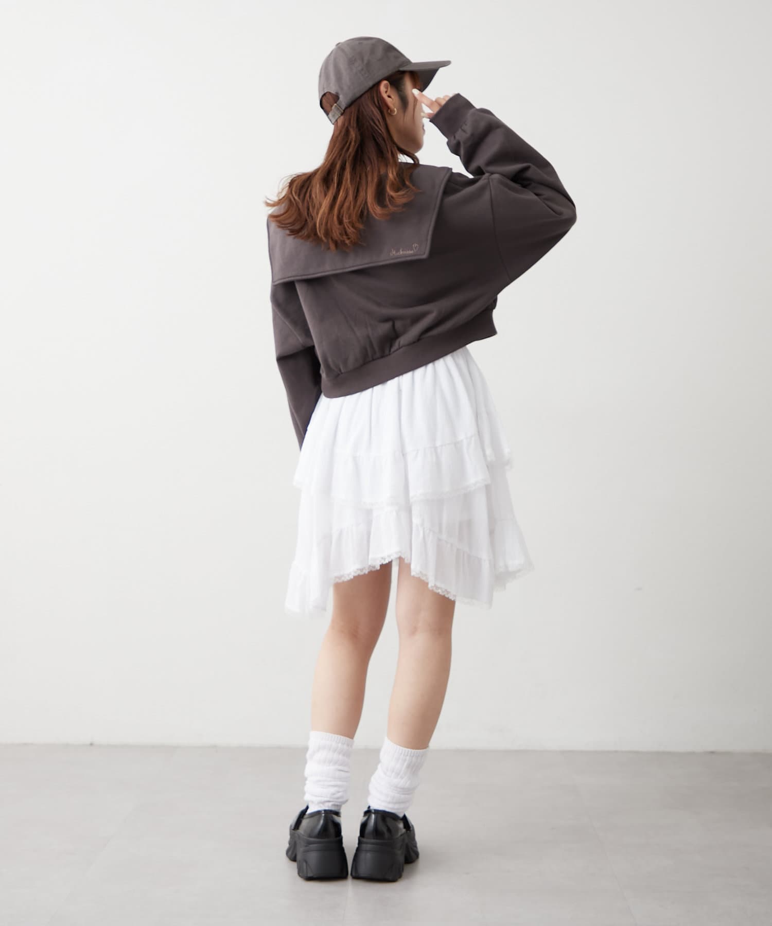 OUTLET(アウトレット) 【w closet】セーラー衿Wジップスウェット