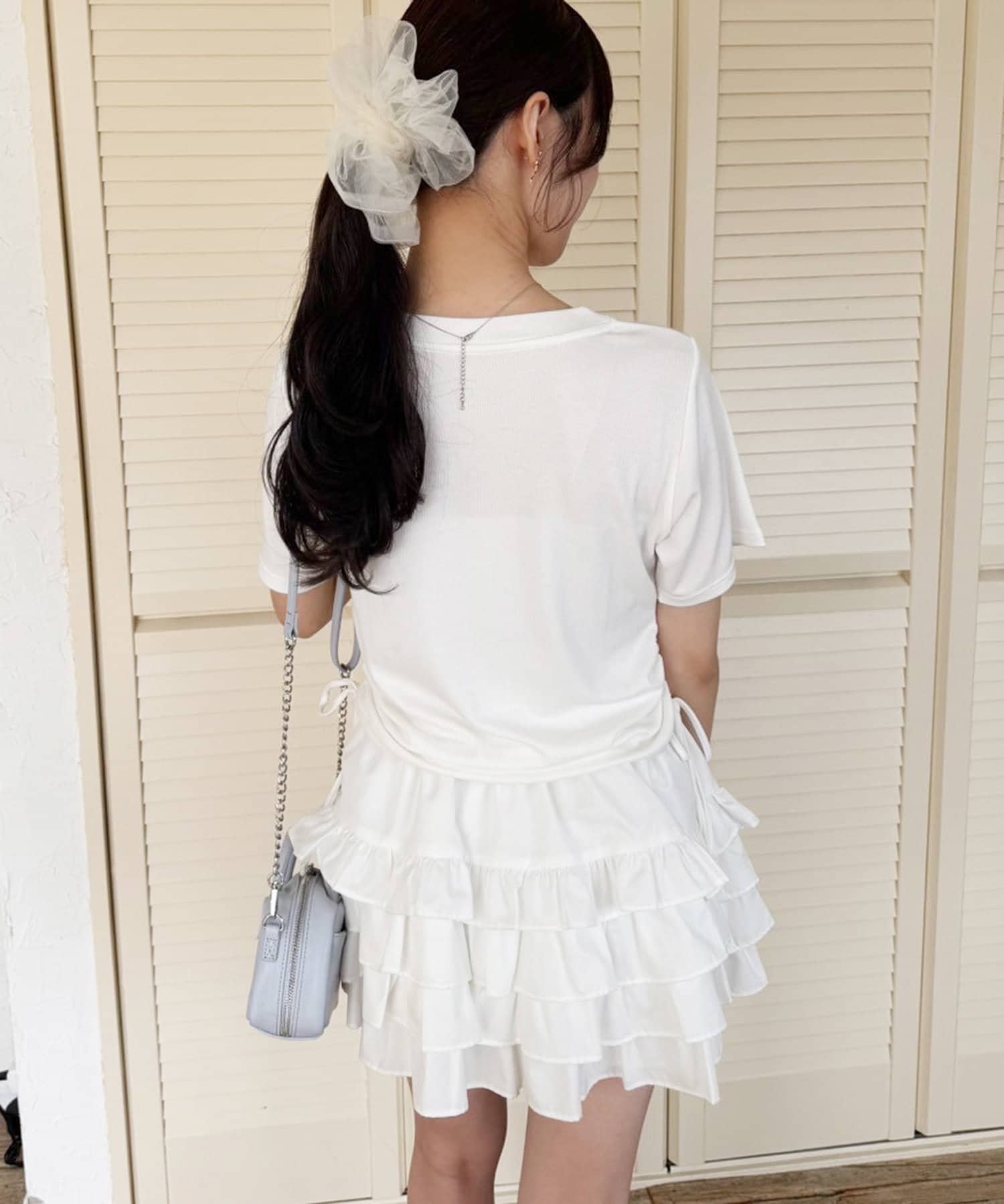 one after another NICE CLAUP(ワンアフターアナザー ナイスクラップ) サイドドロストTシャツ