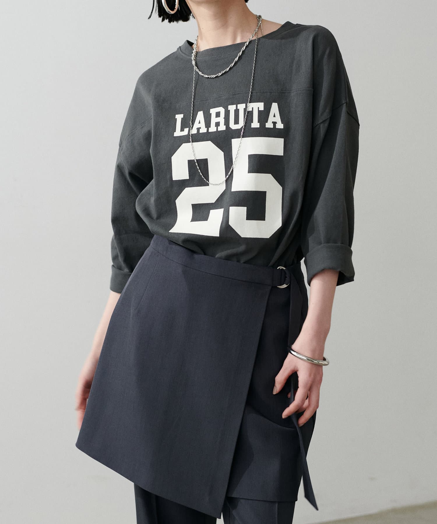 NICE CLAUP / OLIVE des OLIVE OUTLET(ナイスクラップ  / オリーブ デ オリーブ アウトレット) 【LARUTA】マルチWAYラップスカート付きパンツ