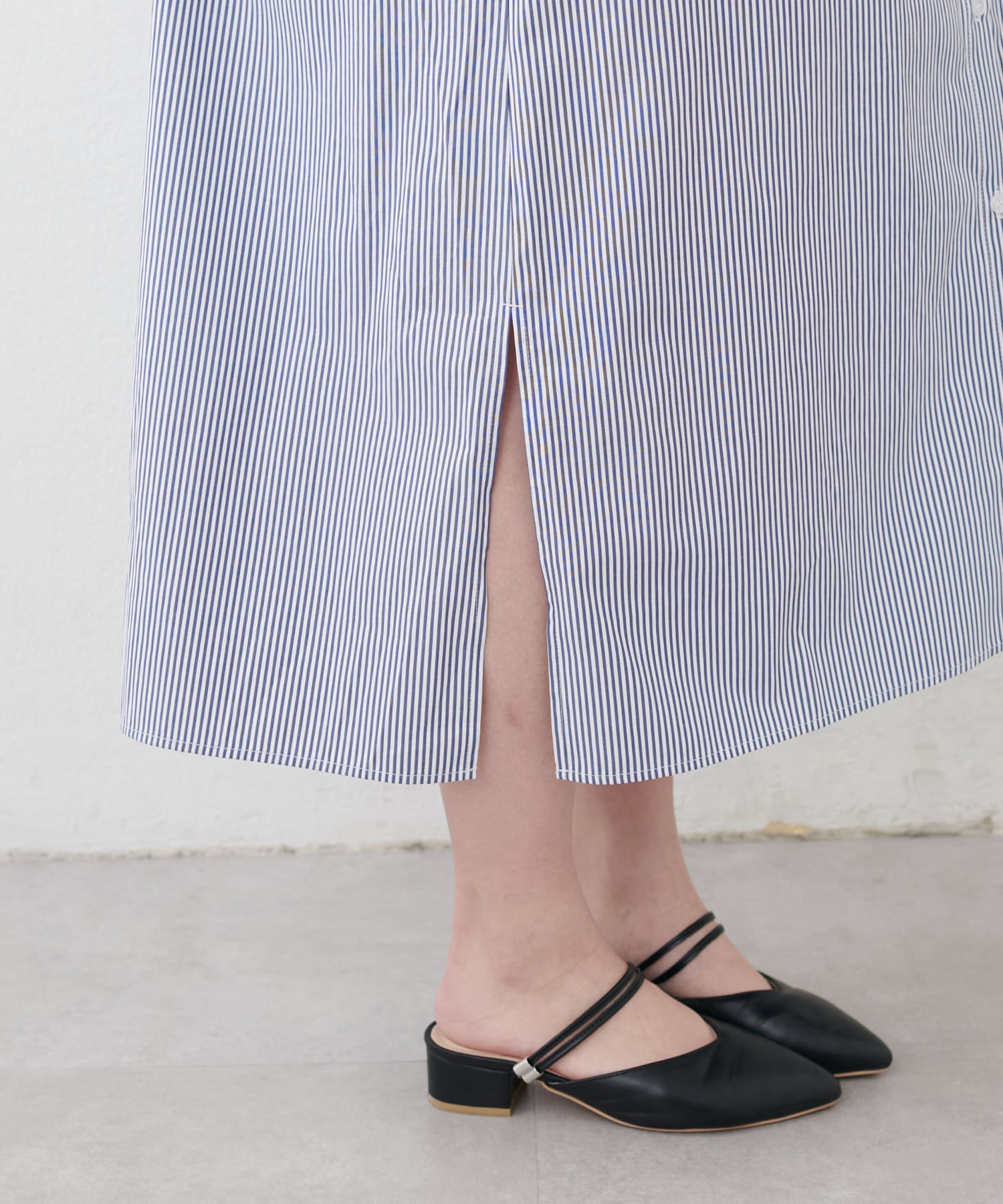 NICE CLAUP / OLIVE des OLIVE OUTLET(ナイスクラップ  / オリーブ デ オリーブ アウトレット) 【natural couture】カラーストライプシャツワンピース