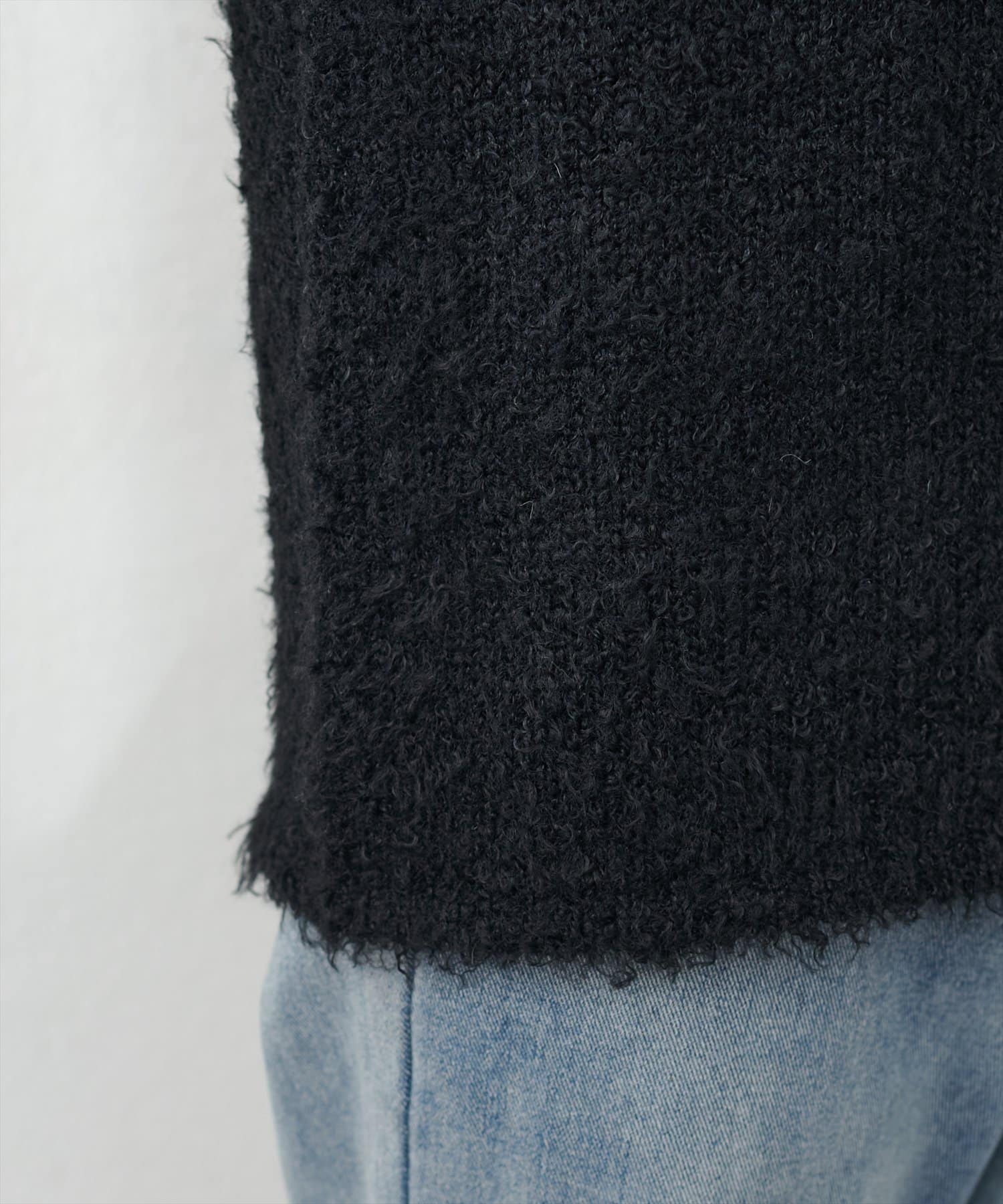 NICE CLAUP / OLIVE des OLIVE OUTLET(ナイスクラップ  / オリーブ デ オリーブ アウトレット) 【natural couture】テディヤーンミドル丈ニットベスト