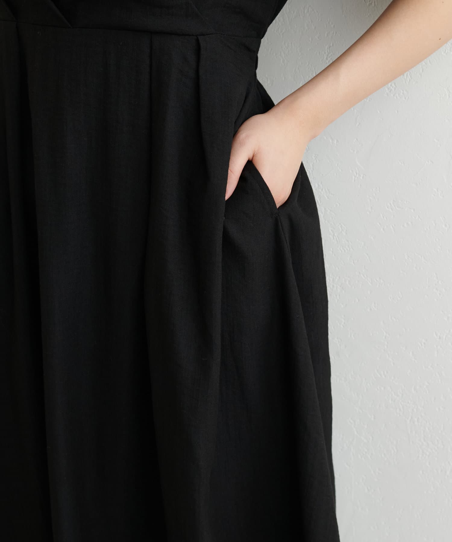 natural couture(ナチュラルクチュール) フレア袖カシュクールワンピース