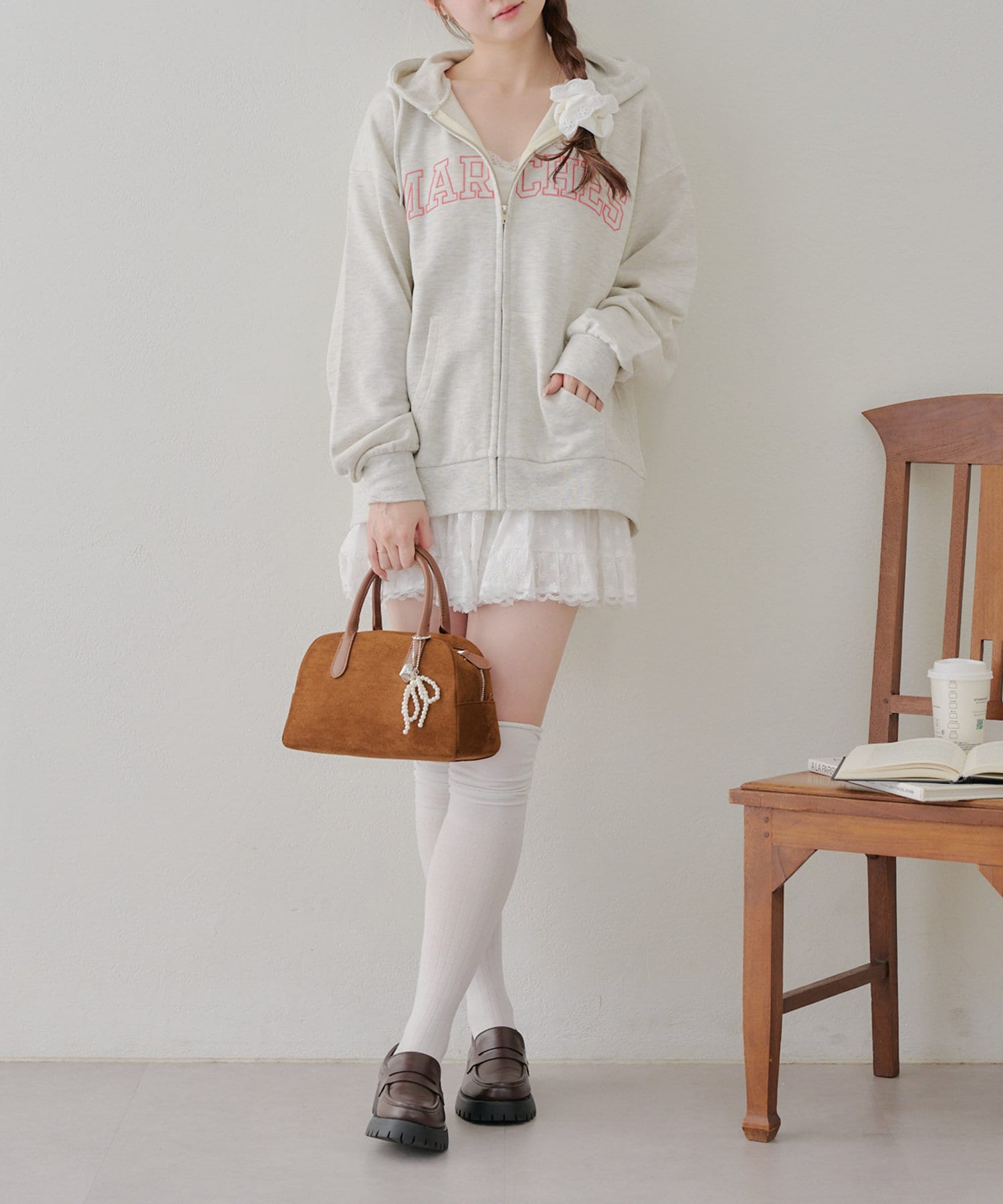 NICE CLAUP / OLIVE des OLIVE OUTLET(ナイスクラップ  / オリーブ デ オリーブ アウトレット) 【RMAF】切替カラミミニスカート