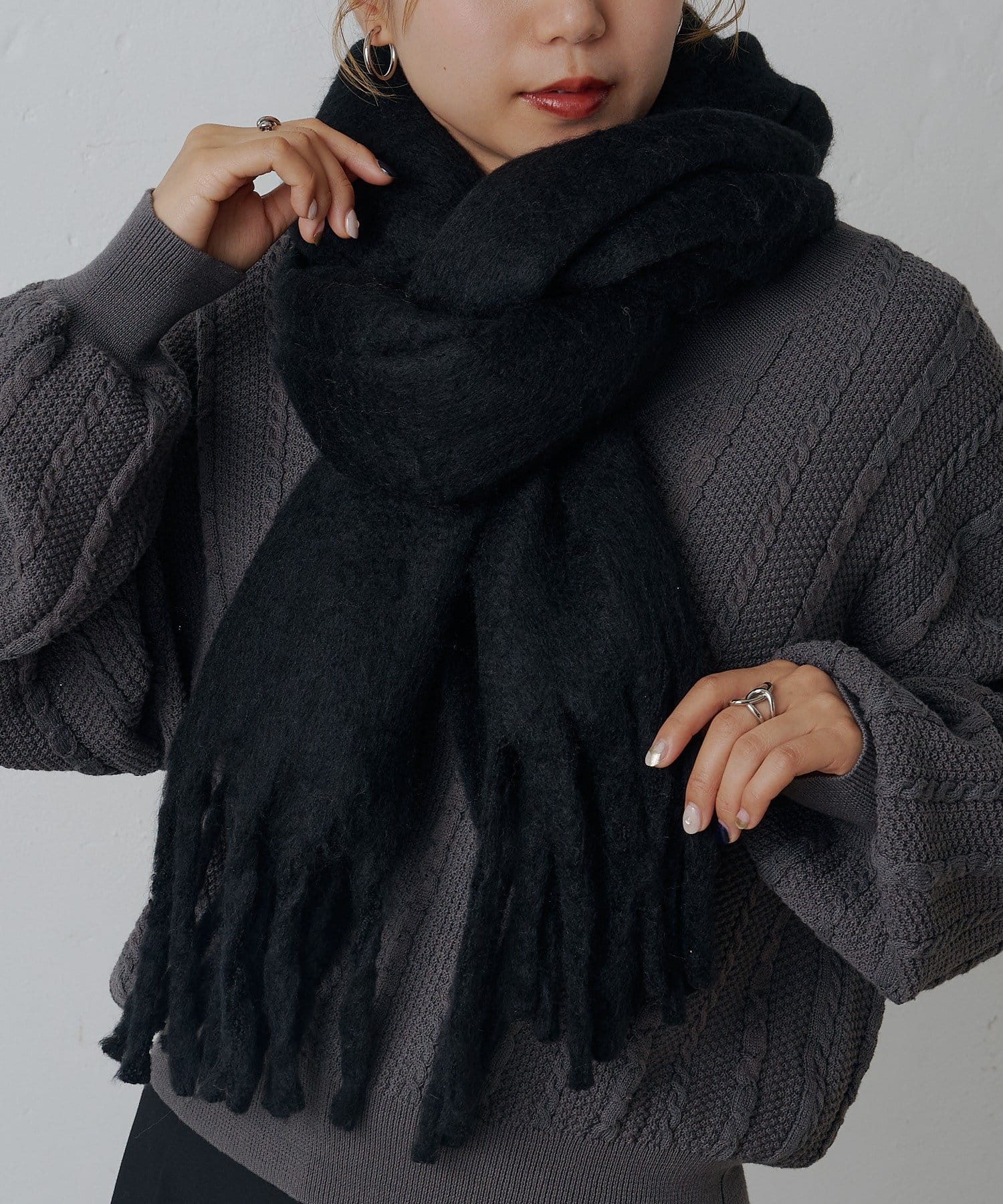 COLONY 2139(コロニー トゥーワンスリーナイン) 【リバイバル】無地フェイクウールマフラー