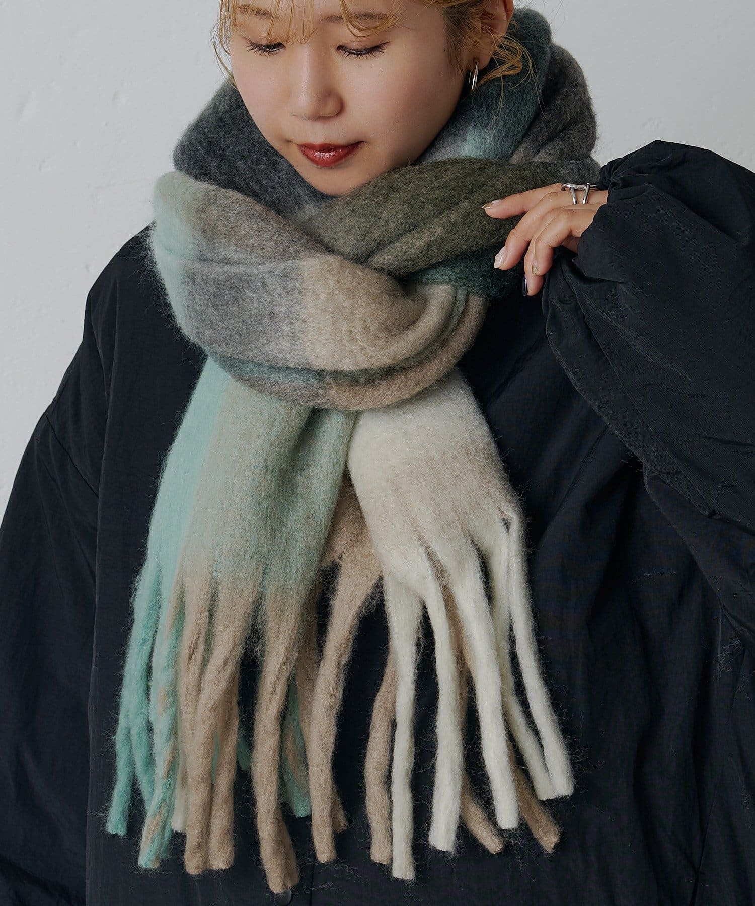 COLONY 2139(コロニー トゥーワンスリーナイン) 【リバイバル】チェックフェイクウールマフラー