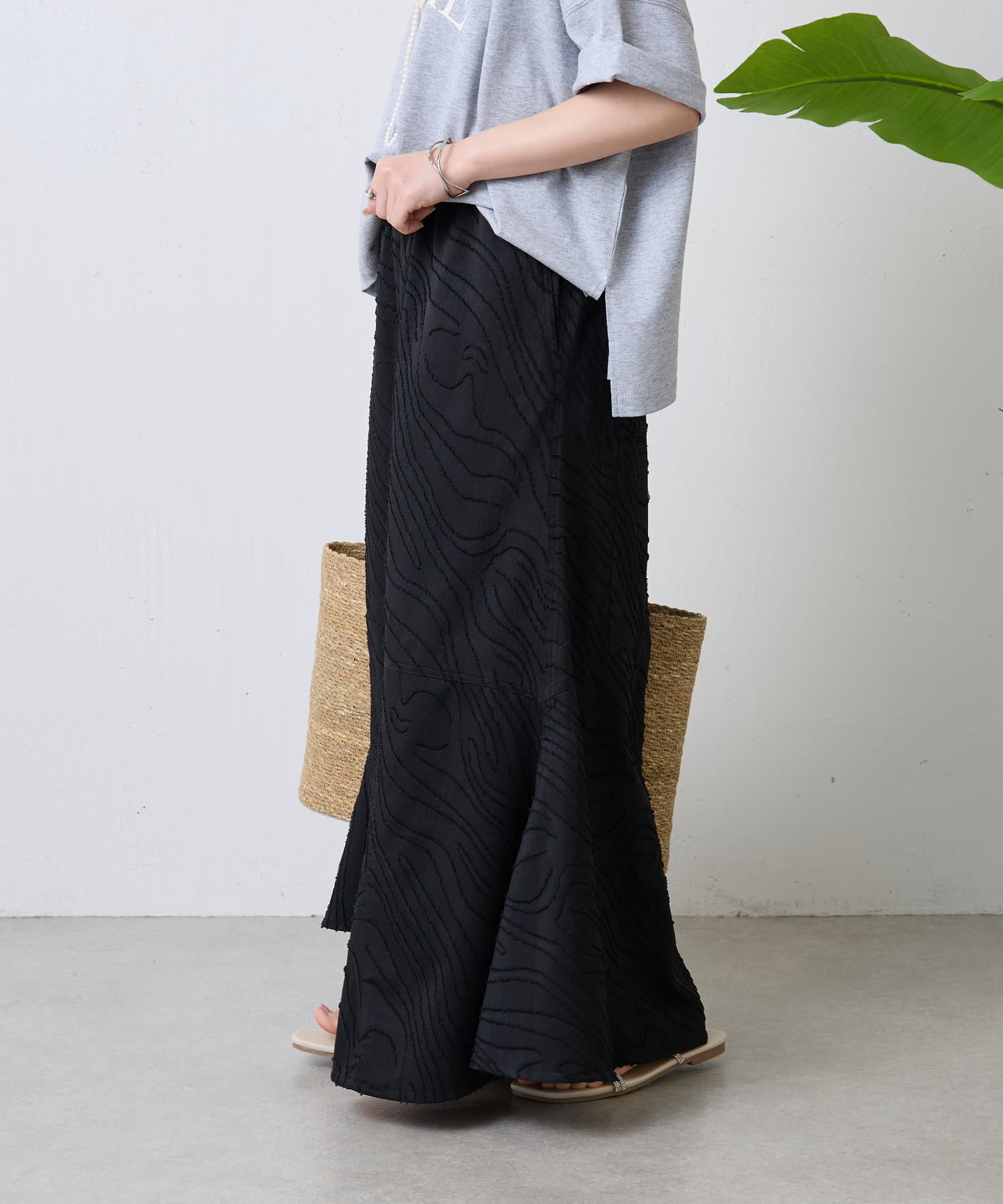 Jena　espace merveilleux(ジェナ　エスパスメルヴェイユ) ジャガードフレアスカート