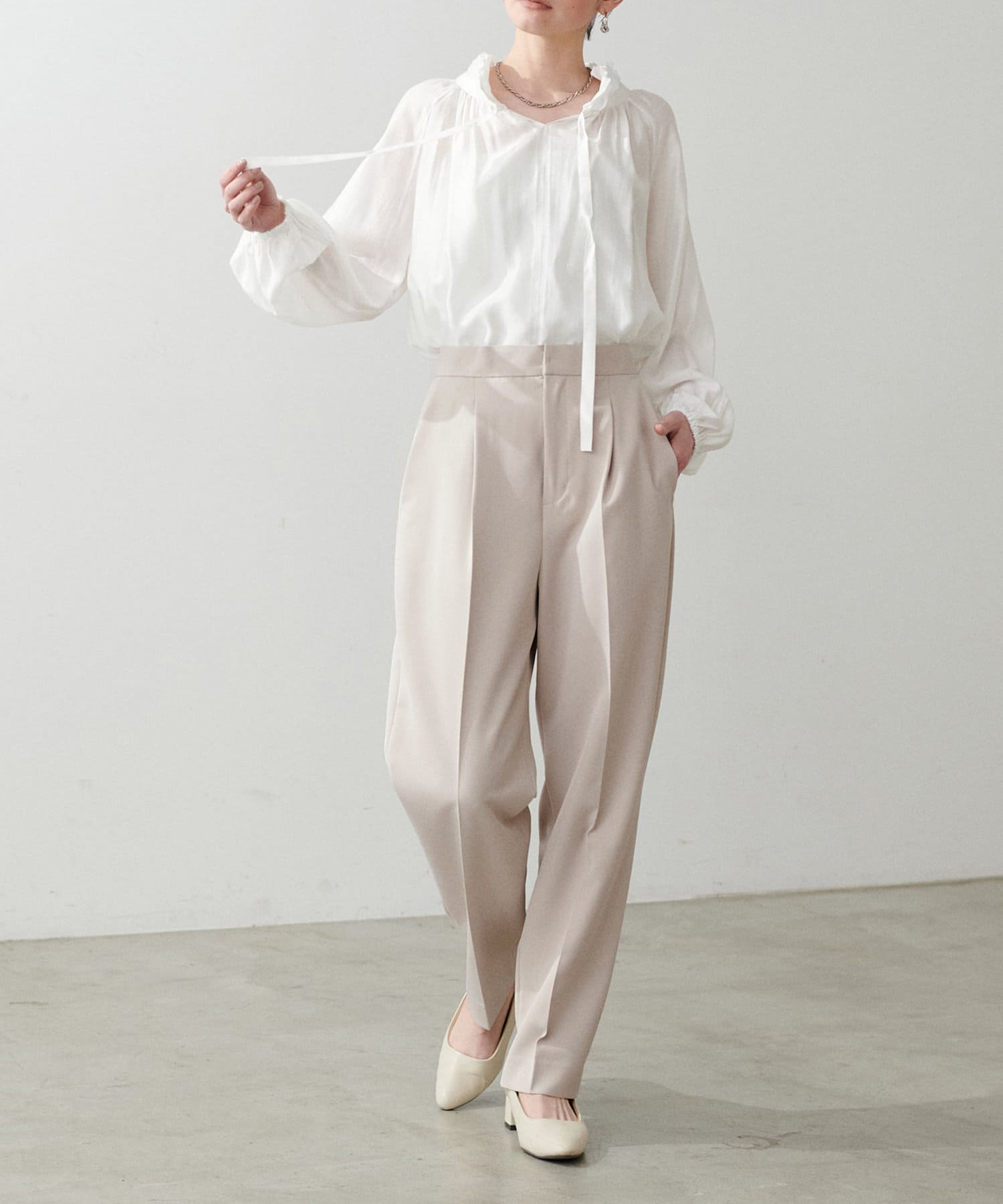 NICE CLAUP / OLIVE des OLIVE OUTLET(ナイスクラップ  / オリーブ デ オリーブ アウトレット) 【LARUTA】ツインクロスタックパンツ