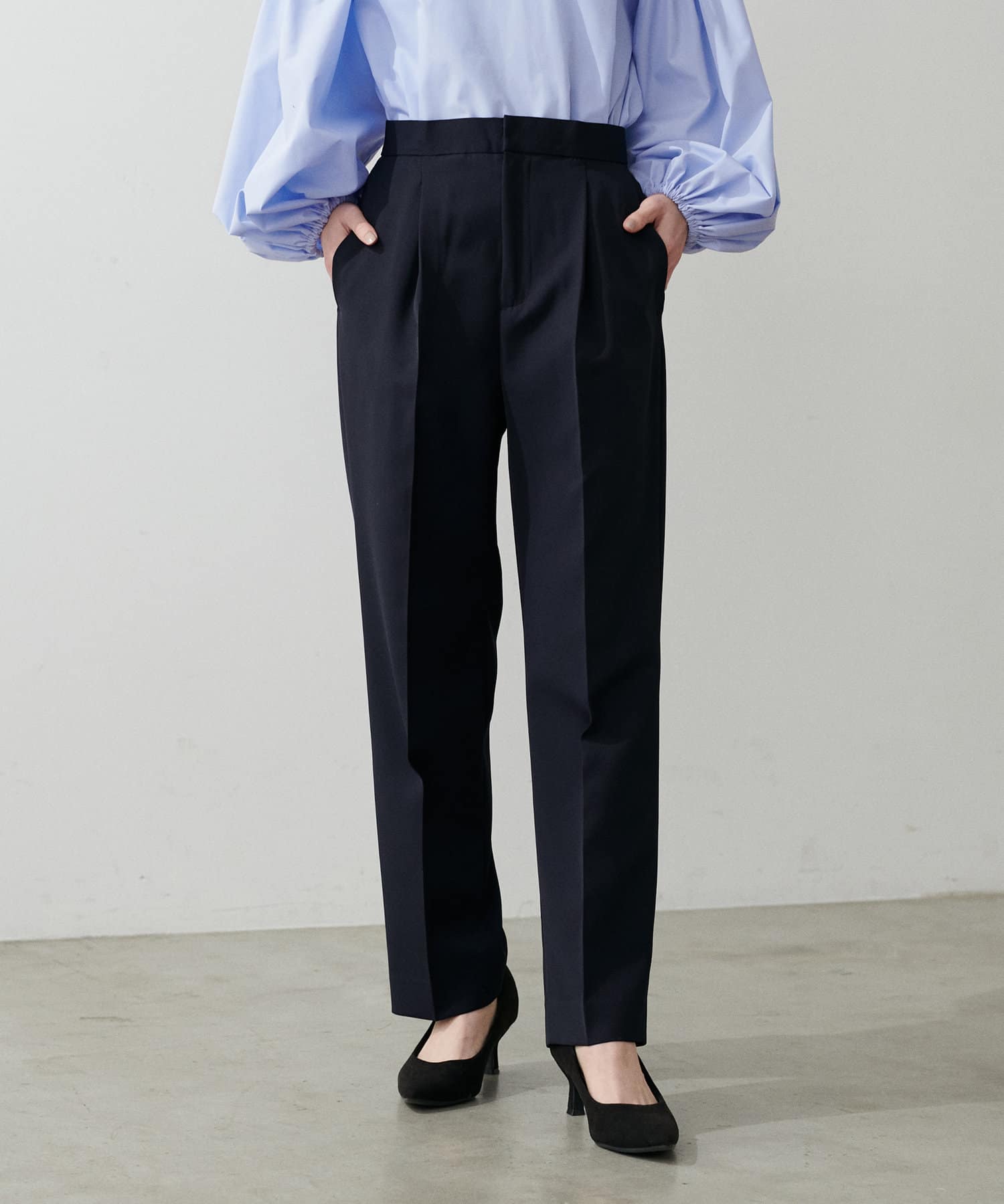 NICE CLAUP / OLIVE des OLIVE OUTLET(ナイスクラップ  / オリーブ デ オリーブ アウトレット) 【LARUTA】ツインクロスタックパンツ