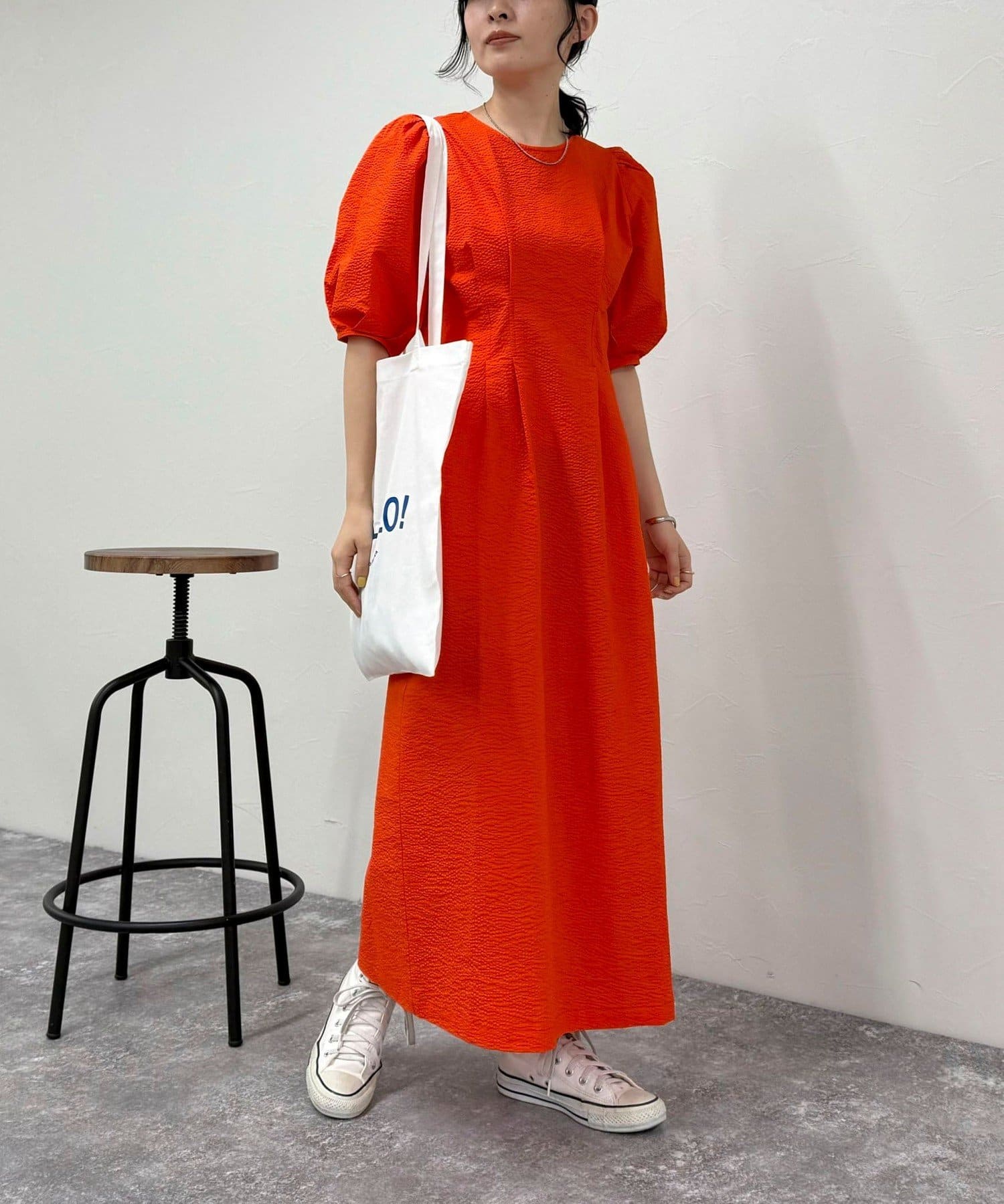 ◇fredy emue◇【2025 SS】ふんわりしたシルエットが女性らしい春夏シーズンにぴったりのワンピース●point・夏のワンピースで人気なコットンリップル素材を使用したワンピースです・今シーズ