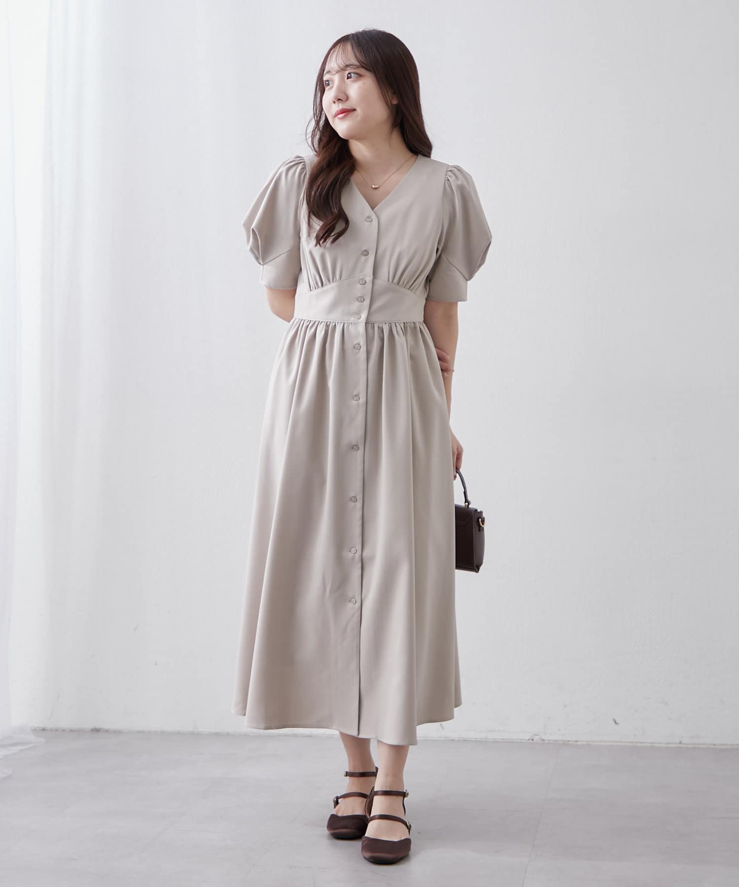 一枚でレディライクに】折り紙袖ワンピース | Remind me and forever