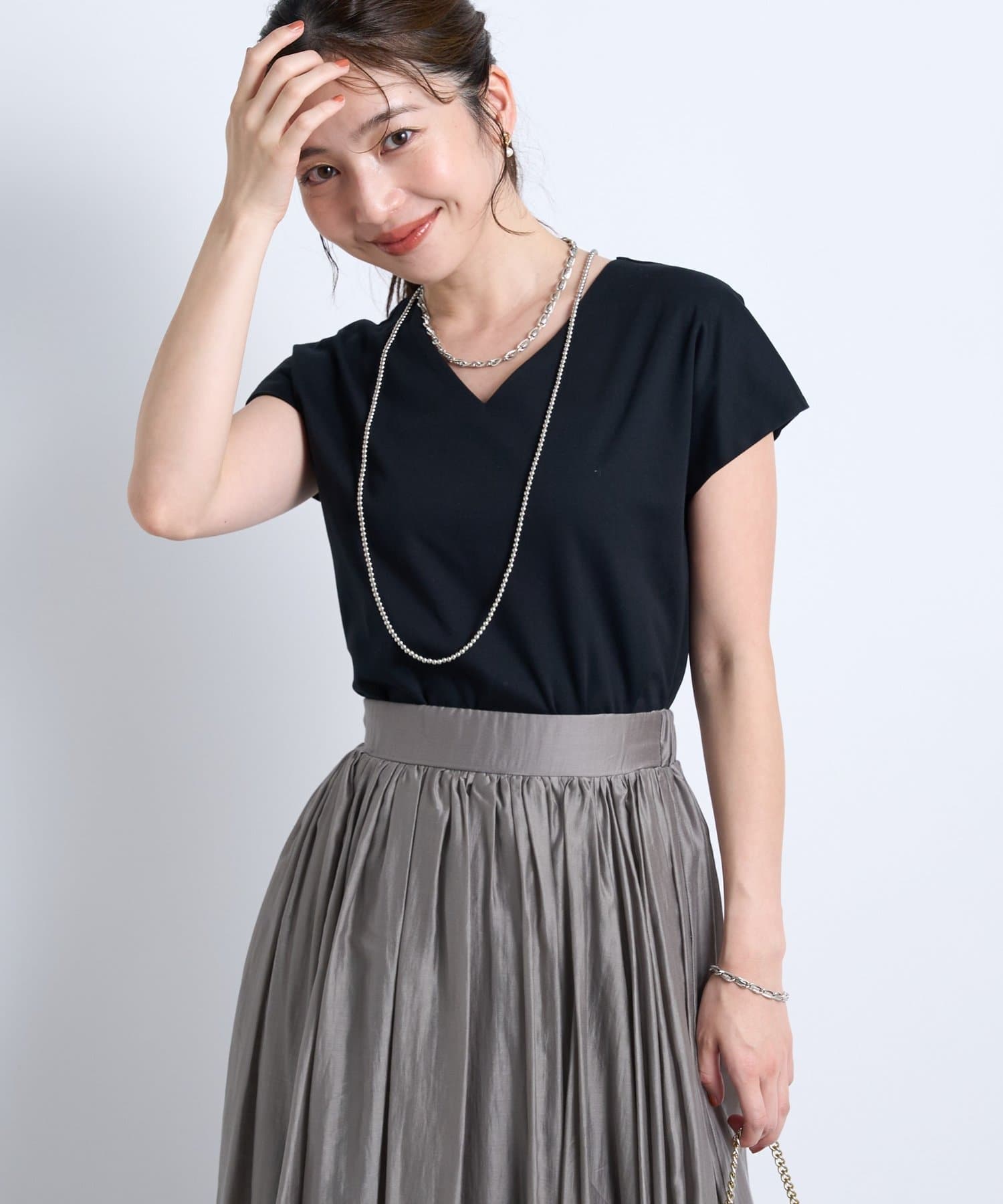 La boutique BonBon(ラブティックボンボン) フレンチVネックTee