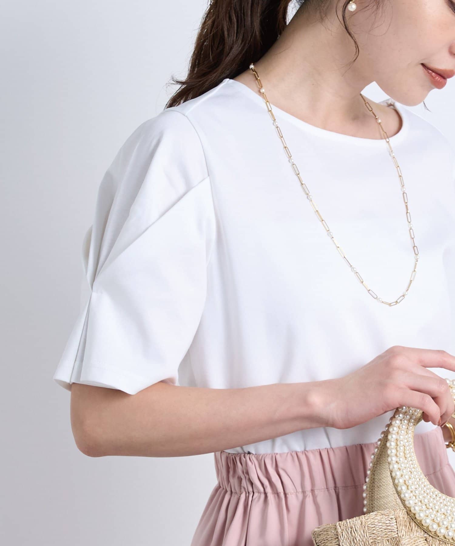 La boutique BonBon(ラブティックボンボン) タックスリーブカットソー