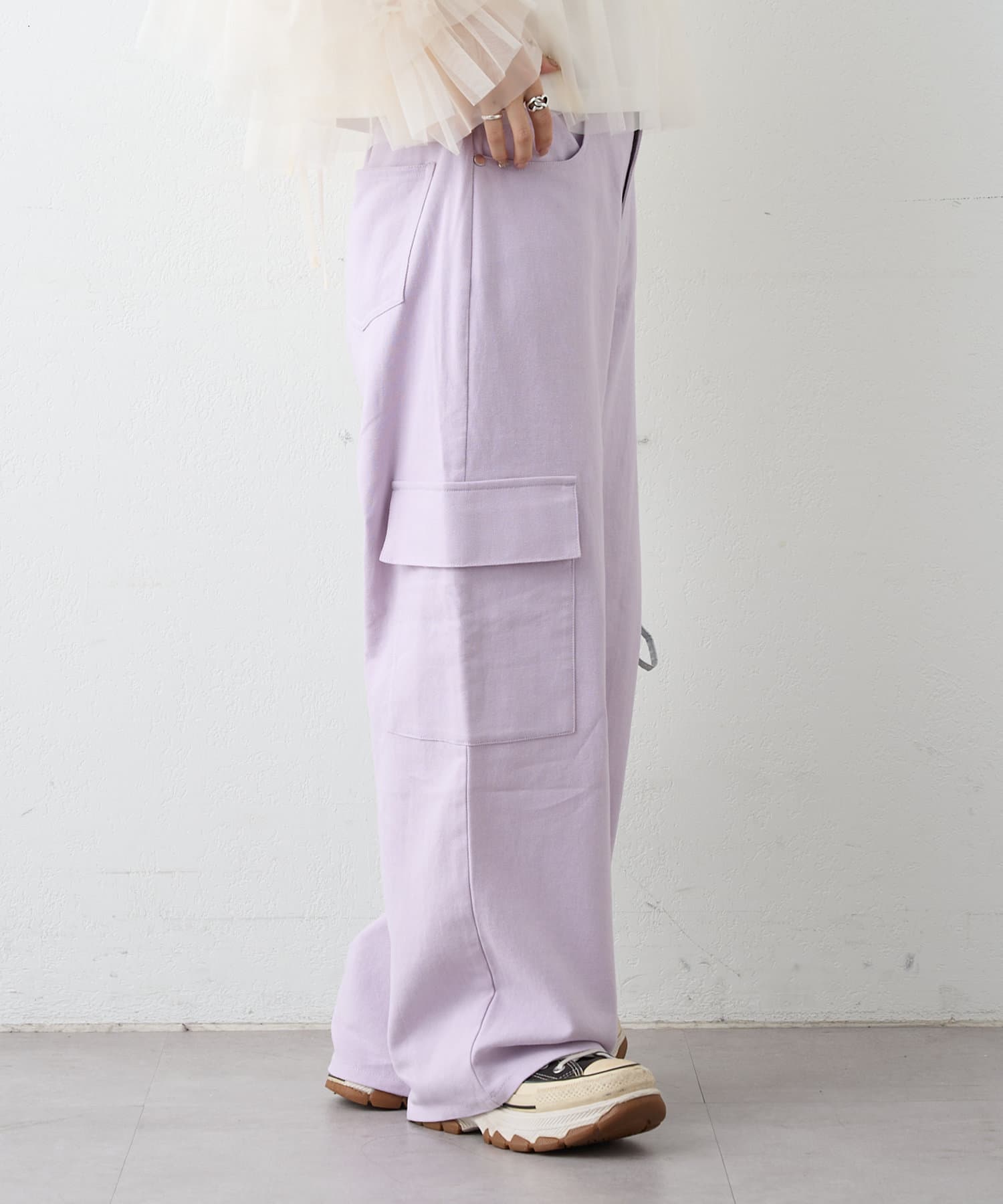 w closet(ダブルクローゼット) 【2サイズ展開】コットンカーゴパンツ