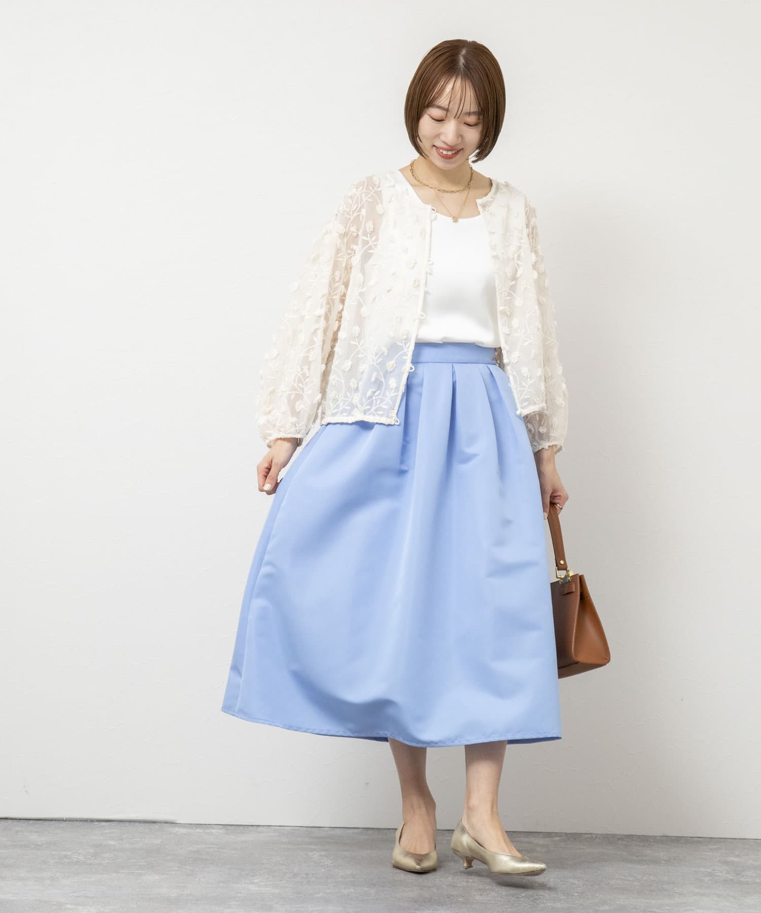 【新発売】 ウォッシャブルチュール刺繍羽織ブラウス | NOLLEY'S(ノーリーズ ジャケット・アウター