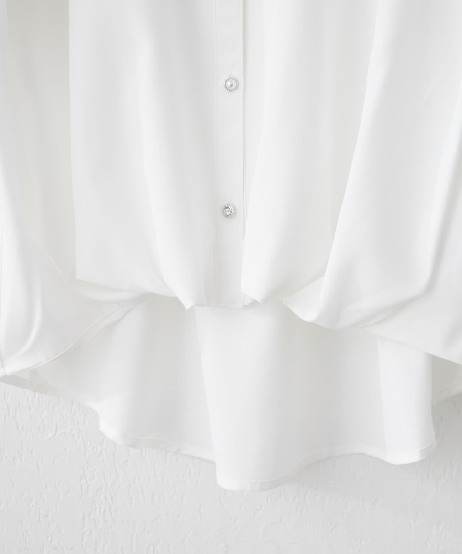 NICE CLAUP / OLIVE des OLIVE OUTLET(ナイスクラップ  / オリーブ デ オリーブ アウトレット) 【RMAF】段々袖タケノコタックブラウス
