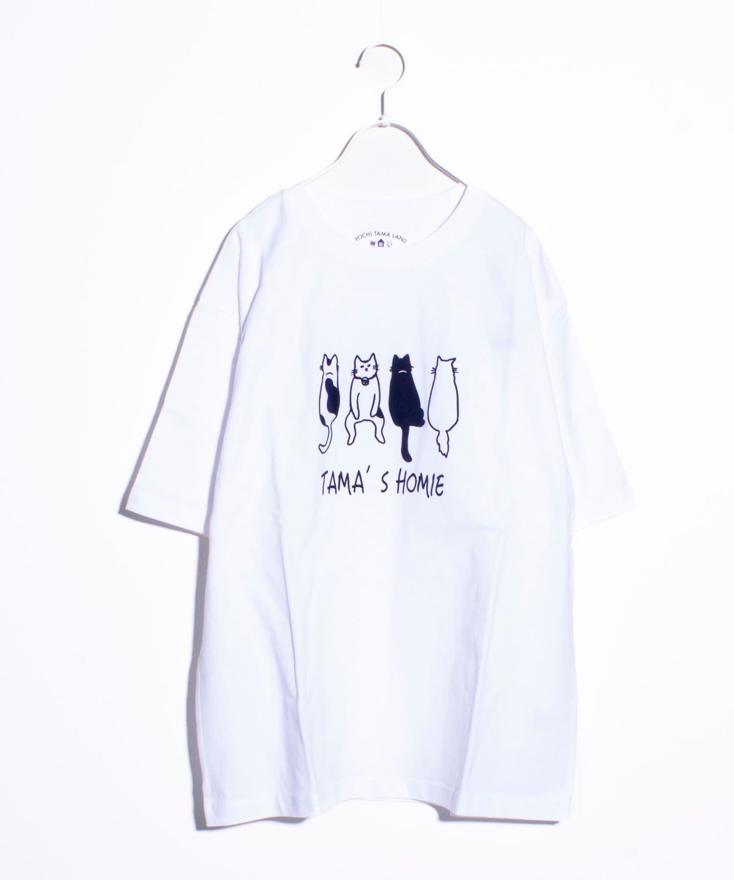 FREDY & GLOSTER(フレディ アンド グロスター) 【POCHITAMALAND】tama’s homie 前後プリントTシャツ