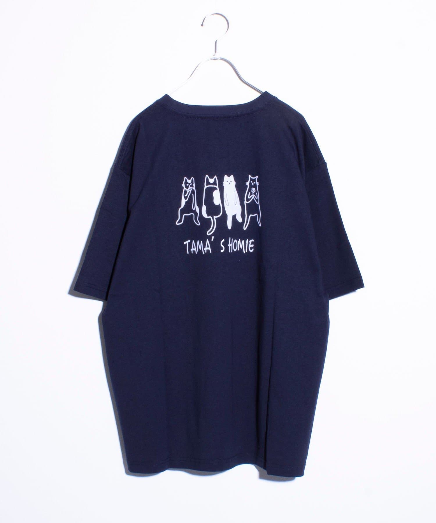 FREDY & GLOSTER(フレディ アンド グロスター) 【POCHITAMALAND】tama’s homie 前後プリントTシャツ