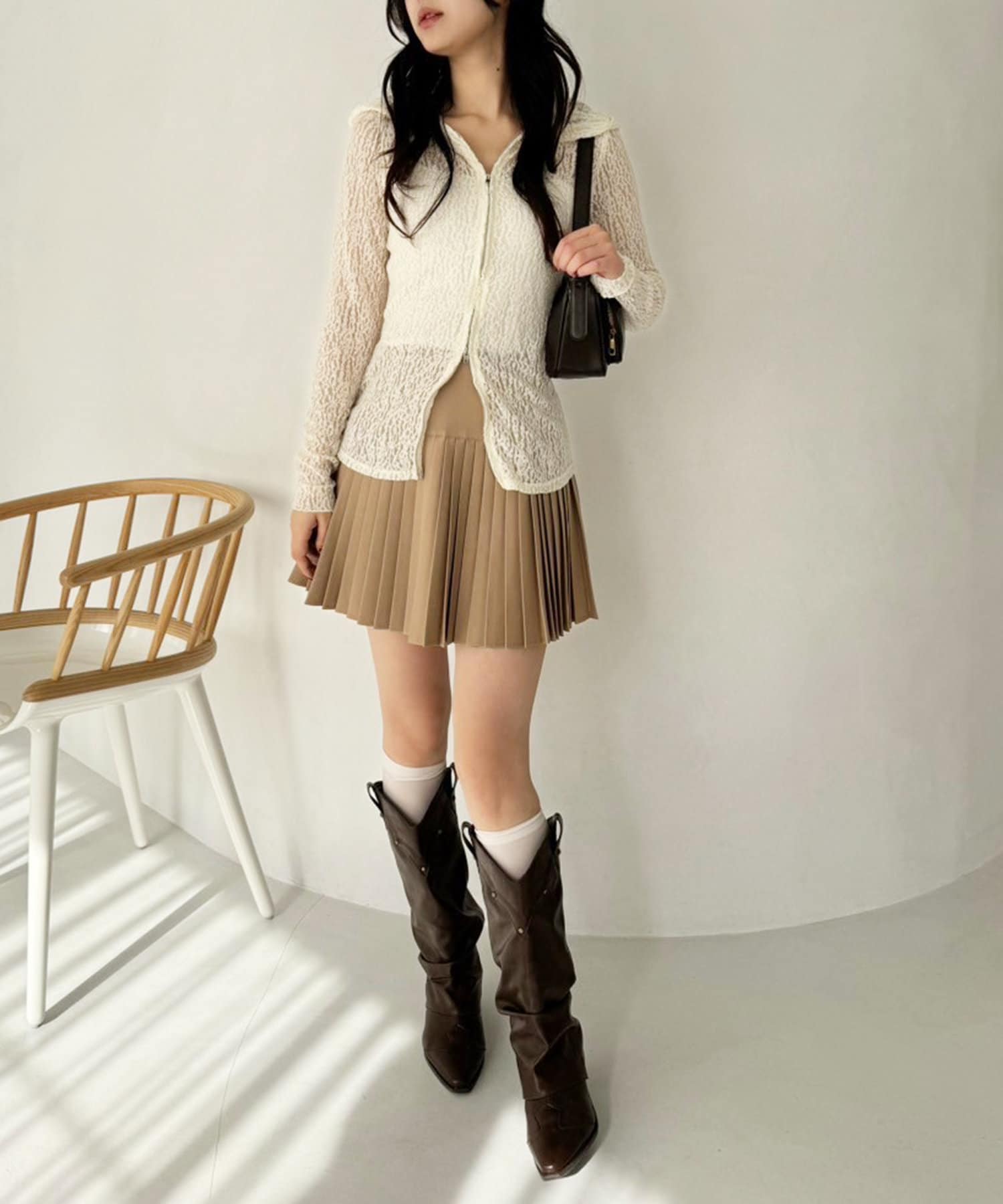 NICE CLAUP / OLIVE des OLIVE OUTLET(ナイスクラップ  / オリーブ デ オリーブ アウトレット) 【one after another】レースパーカー