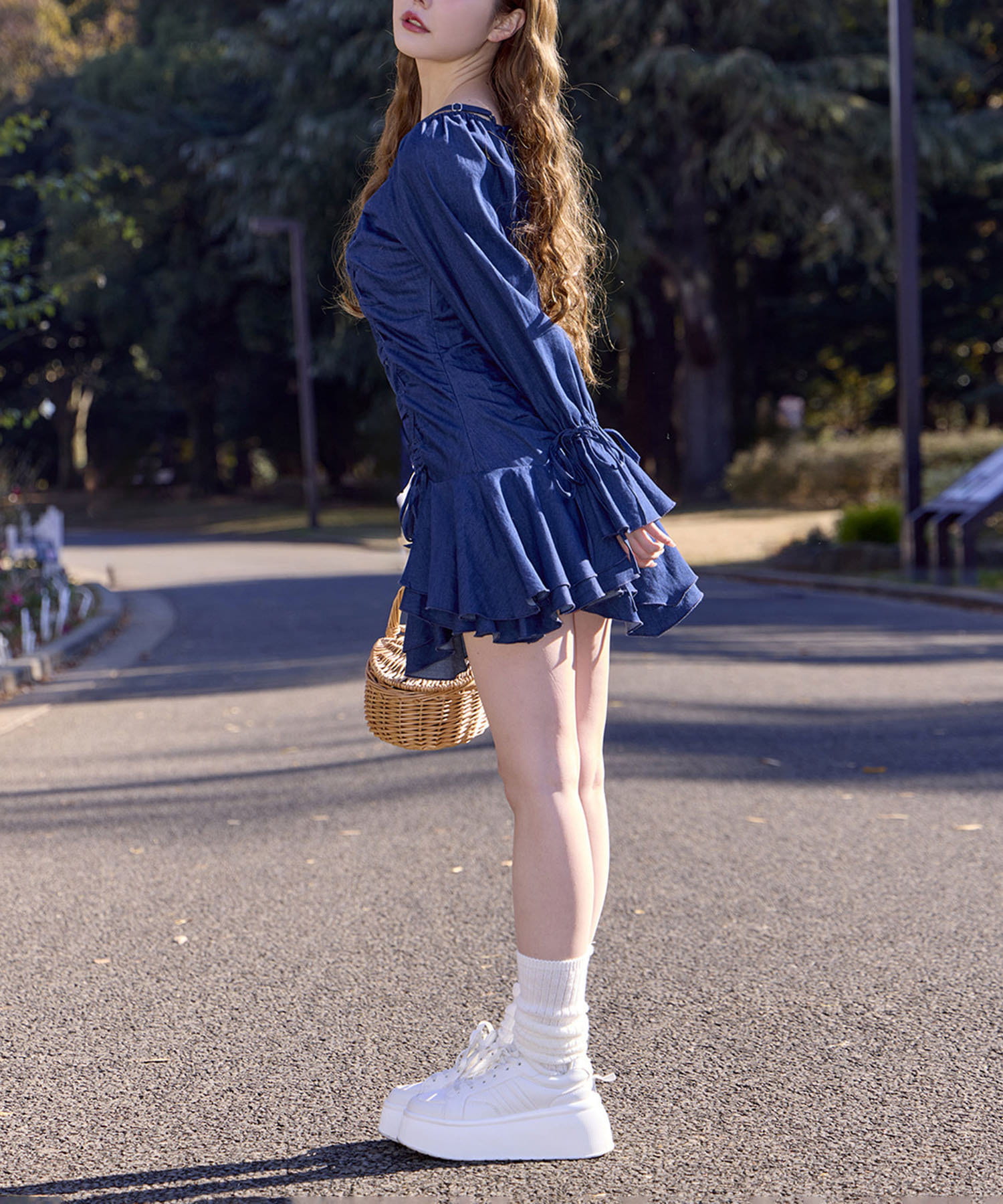 NICE CLAUP / OLIVE des OLIVE OUTLET(ナイスクラップ  / オリーブ デ オリーブ アウトレット) 【one after another】【2WAY仕様】ドロストチュニック