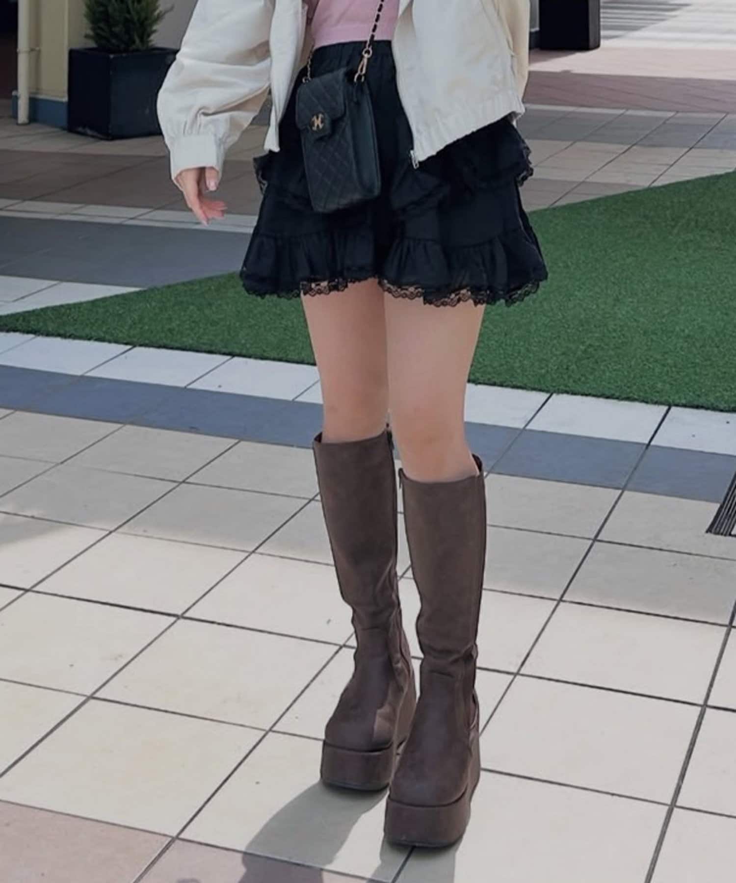 NICE CLAUP / OLIVE des OLIVE OUTLET(ナイスクラップ  / オリーブ デ オリーブ アウトレット) 【RMAF】ときめきコットンミニスカート