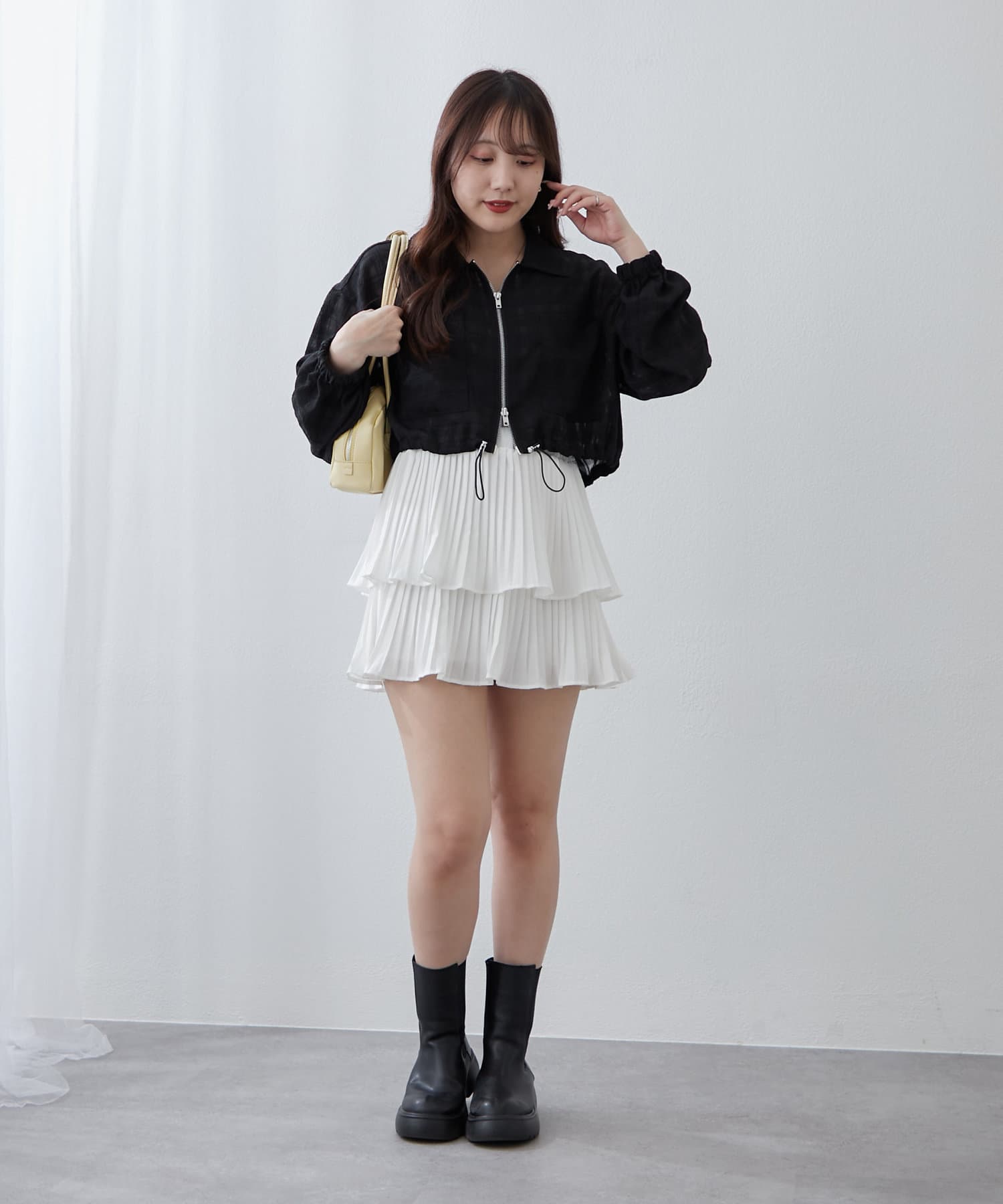 NICE CLAUP / OLIVE des OLIVE OUTLET(ナイスクラップ  / オリーブ デ オリーブ アウトレット) 【RMAF】WZIPシアブルゾン