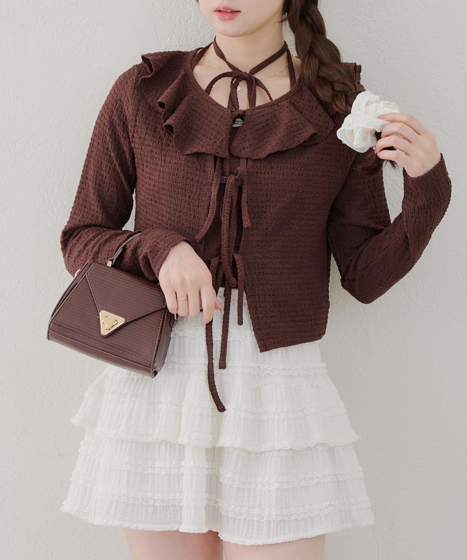 Remind me and forever(リマインドミーアンドフォーエバー) フリフリカーディガン＆ホルターキャミSET