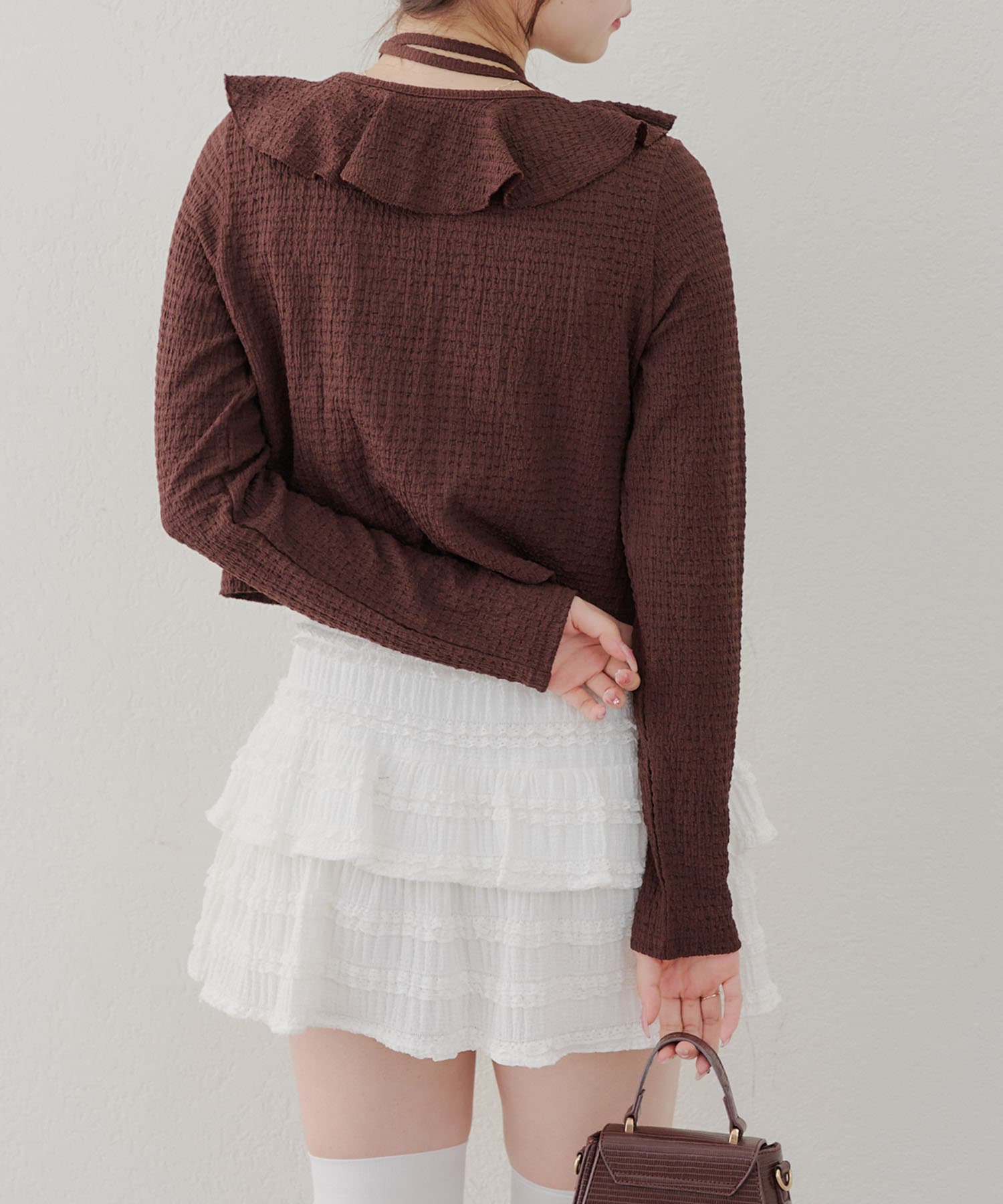 Remind me and forever(リマインドミーアンドフォーエバー) フリフリカーディガン＆ホルターキャミSET