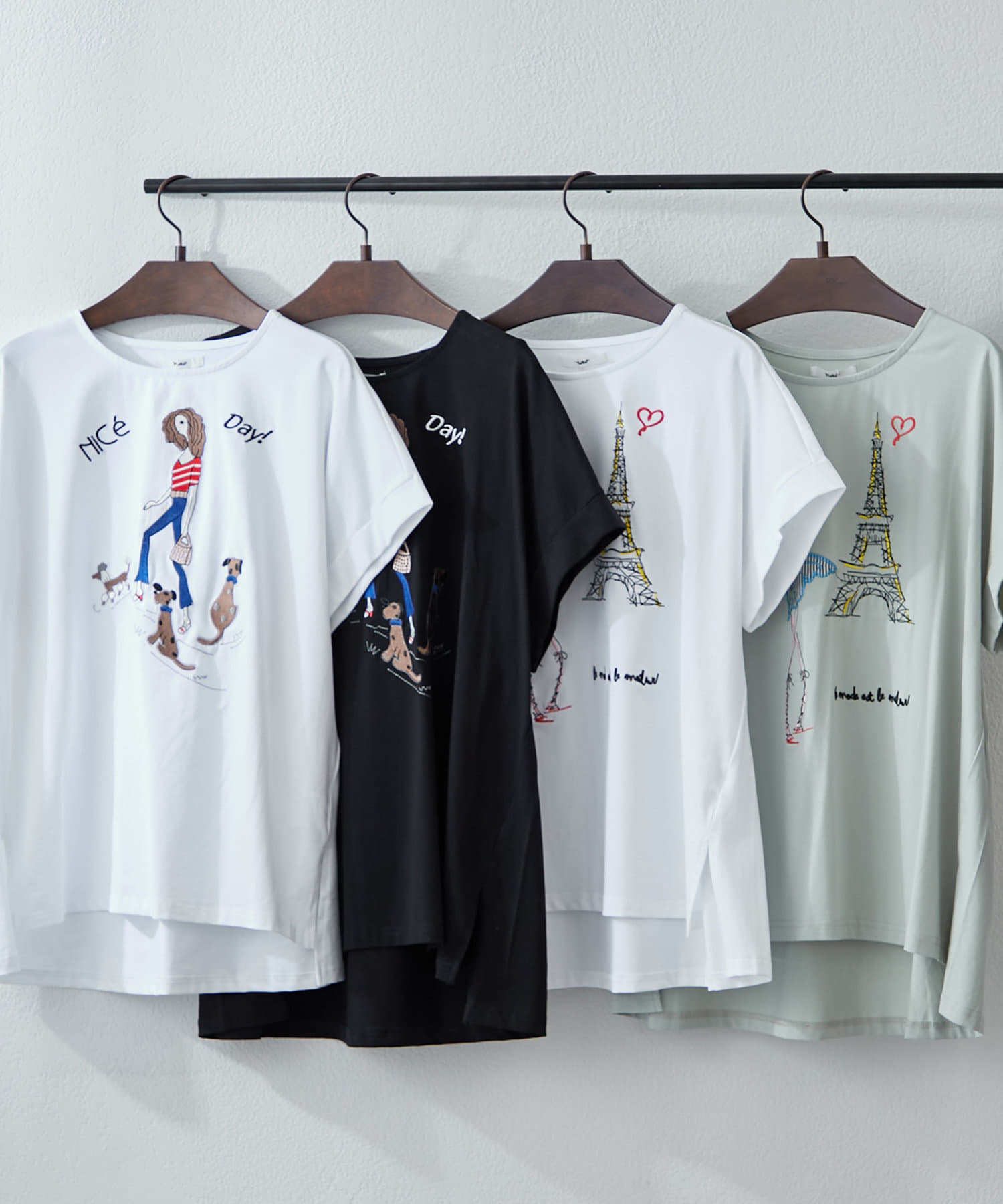 Remind me and forever(リマインドミーアンドフォーエバー) 【NAO】イラスト刺繍Tシャツ