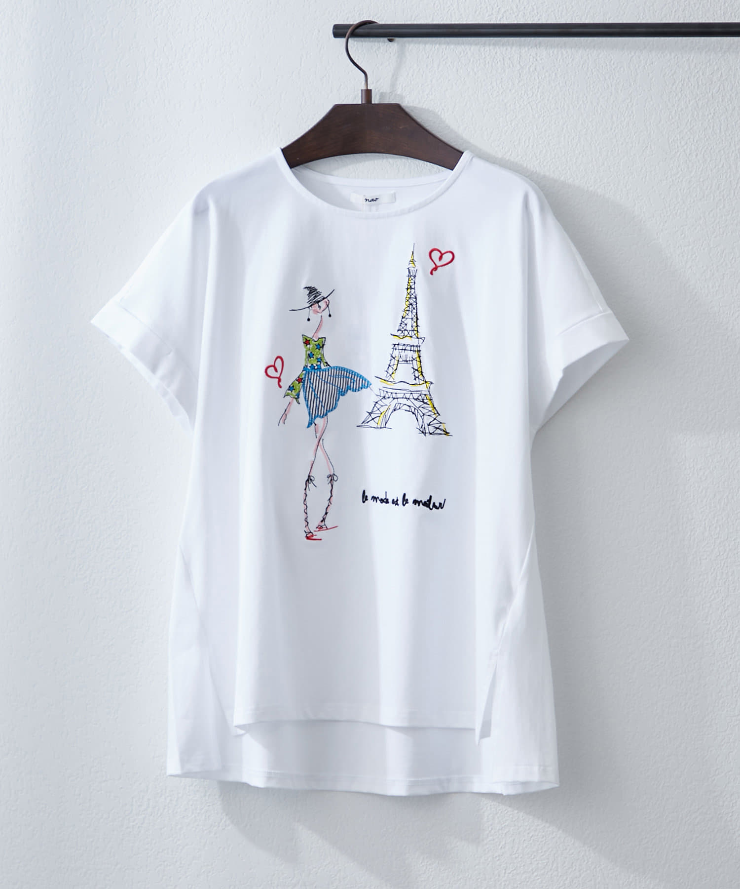 Remind me and forever(リマインドミーアンドフォーエバー) 【NAO】イラスト刺繍Tシャツ