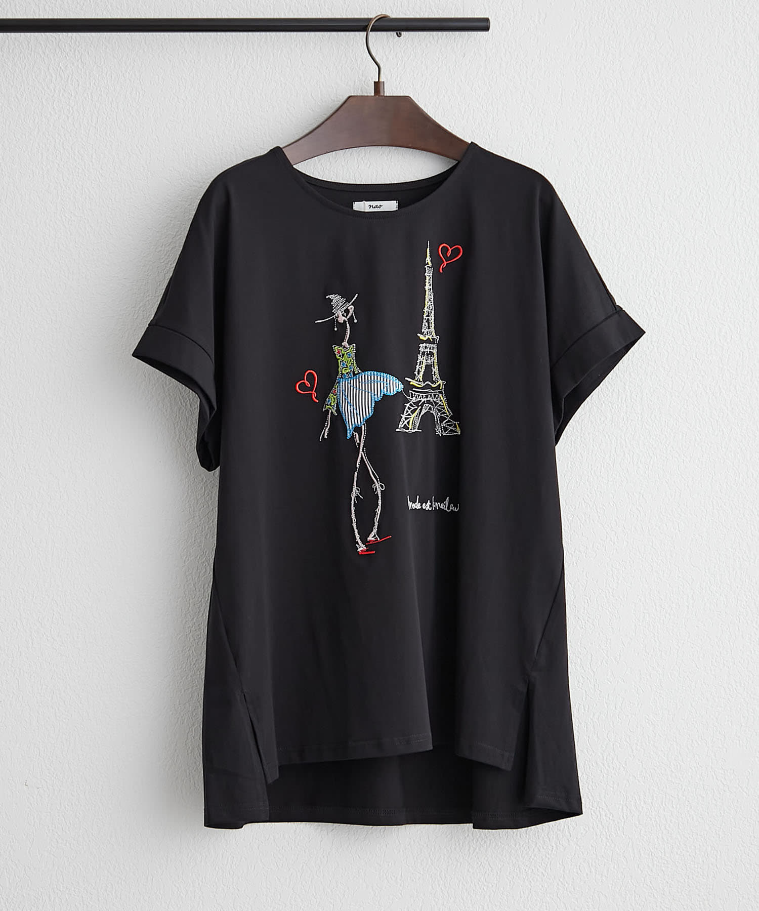 新色追加！】【NAO】イラスト刺繍Tシャツ | Remind me and