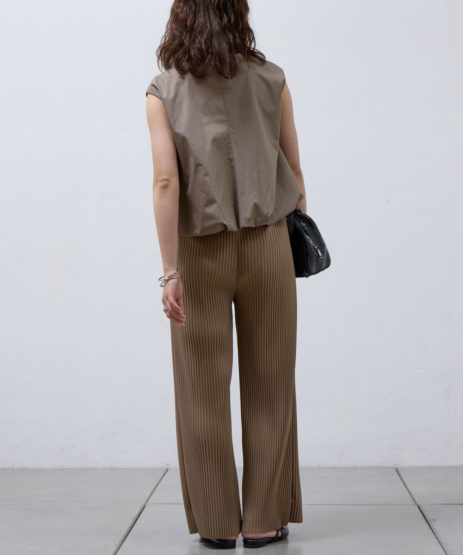 COLONY 2139(コロニー トゥーワンスリーナイン) 【WEB限定/レングス自由!】ジョーゼットプリーツイージーパンツ