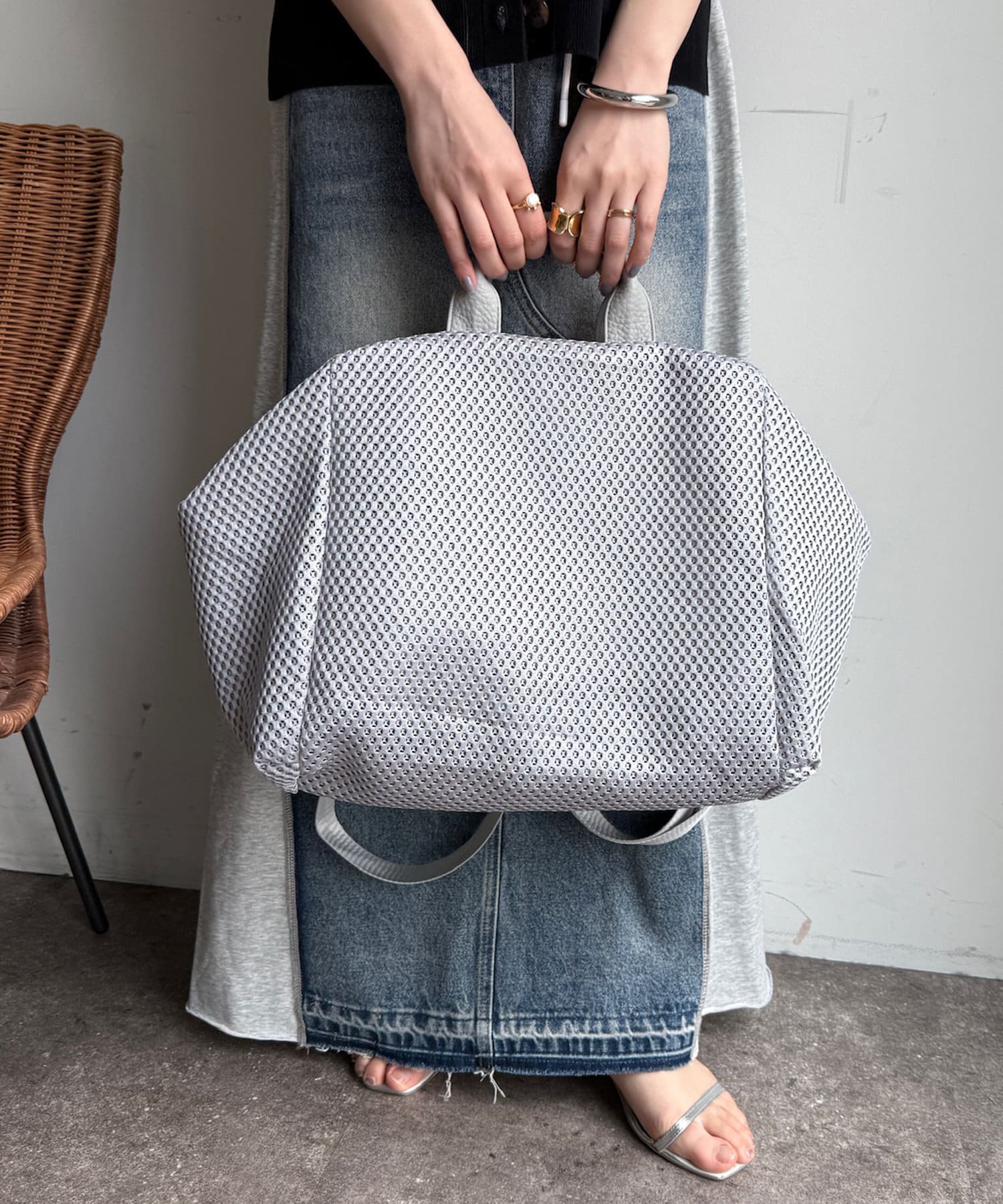 DouDou ドゥドゥ　皮メッシュバック　 内袋2種類あります。 WEB限定】2WAYメッシュバッグ | DOUDOU(ドゥドゥ)レディース