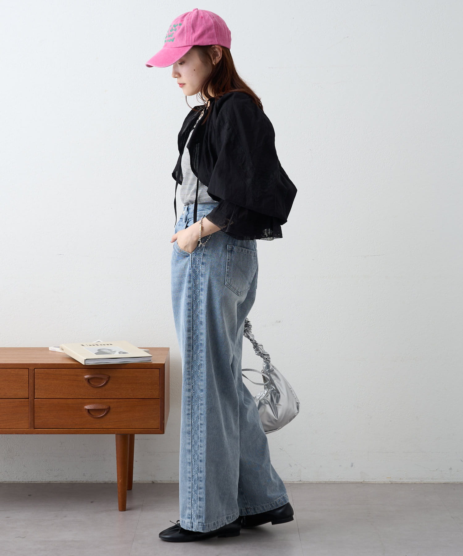 w closet(ダブルクローゼット) 【前後２WAY】ボートネックボーダーT