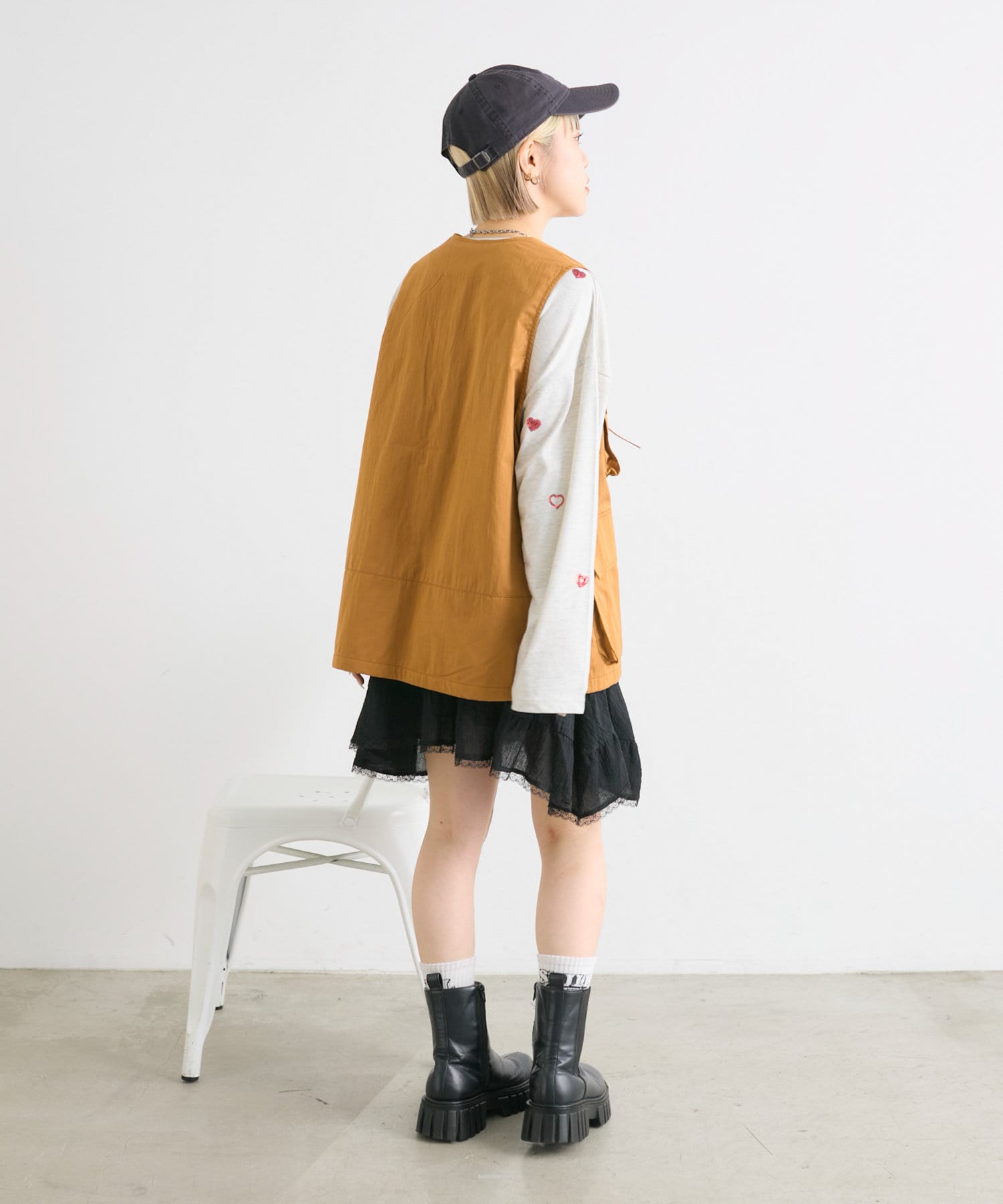OUTLET(アウトレット) 【w closet】BIGポケットリボンベスト