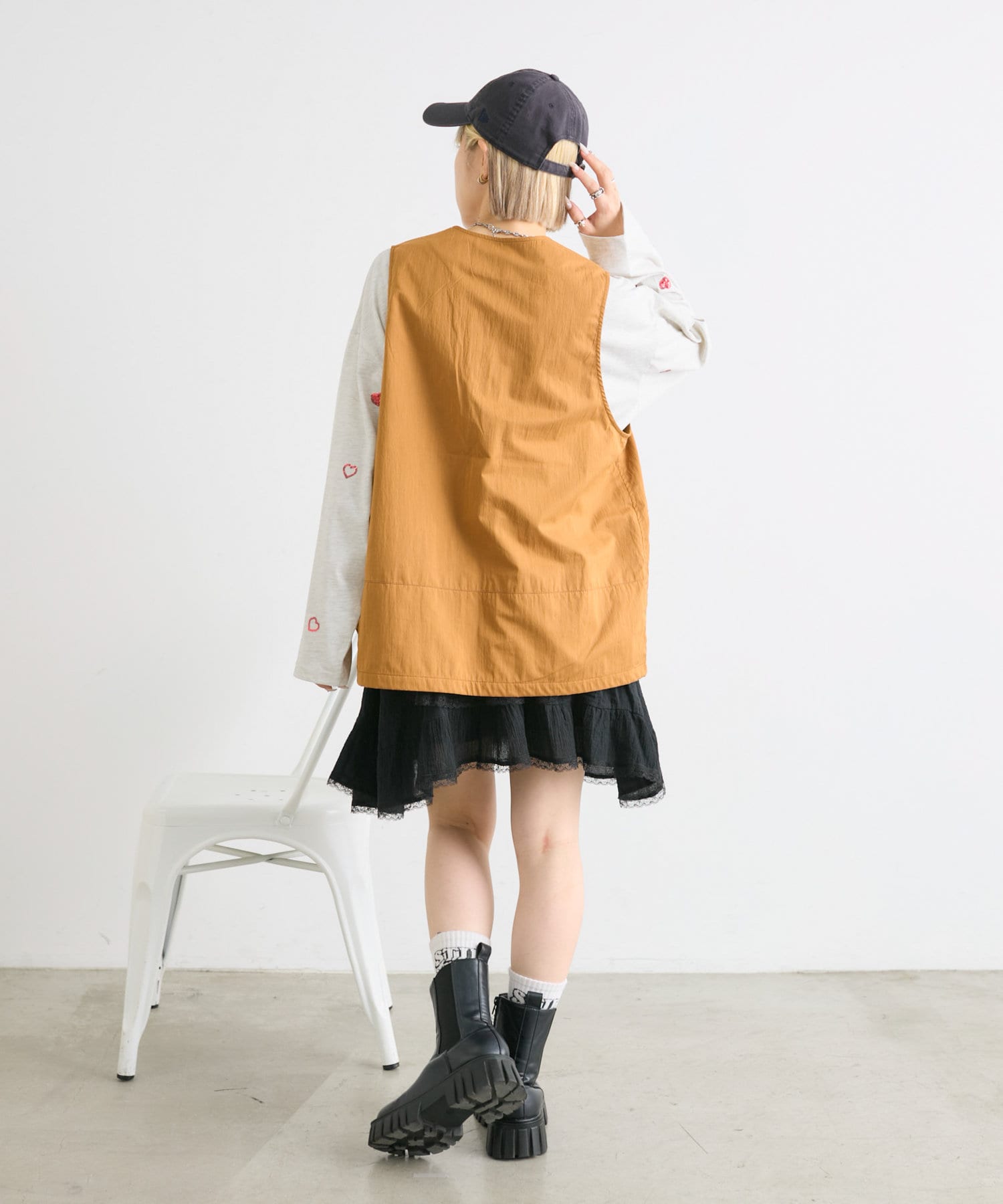 OUTLET(アウトレット) 【w closet】BIGポケットリボンベスト