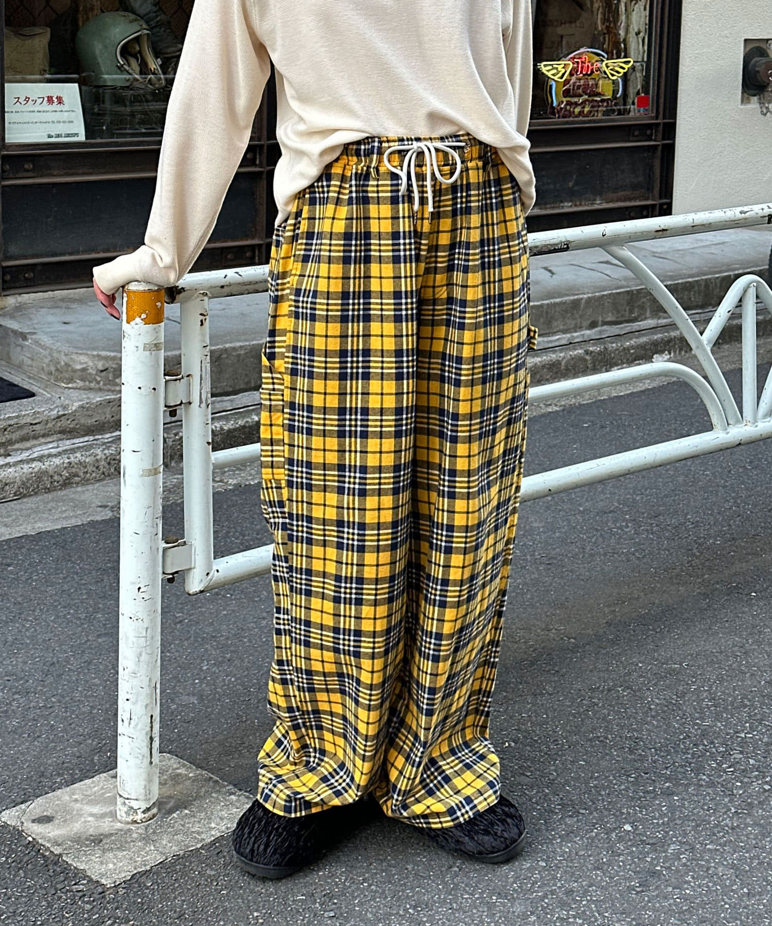 OUTLET(アウトレット) 【Ciaopanic】コットンチェックワイドパンツ