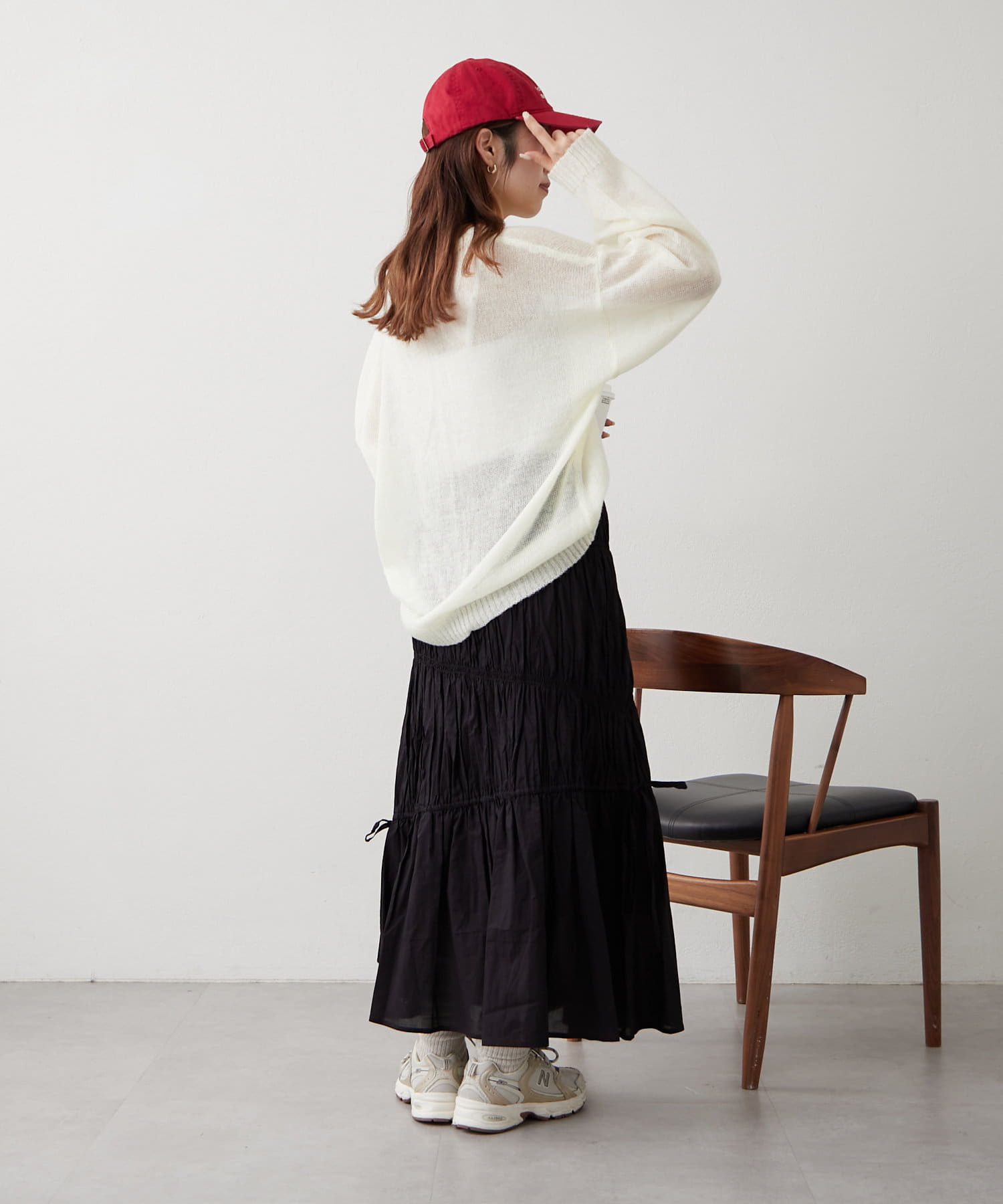 OUTLET(アウトレット) 【w closet】コード刺繍シアーニット
