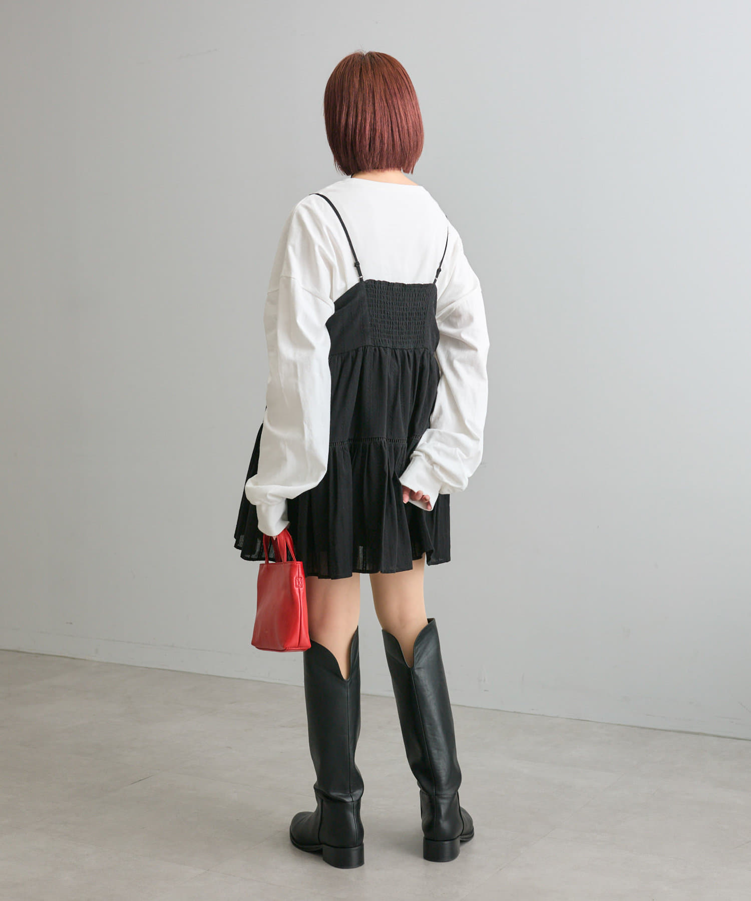 mline(エムライン) [mline]コットンレースキャミワンピース