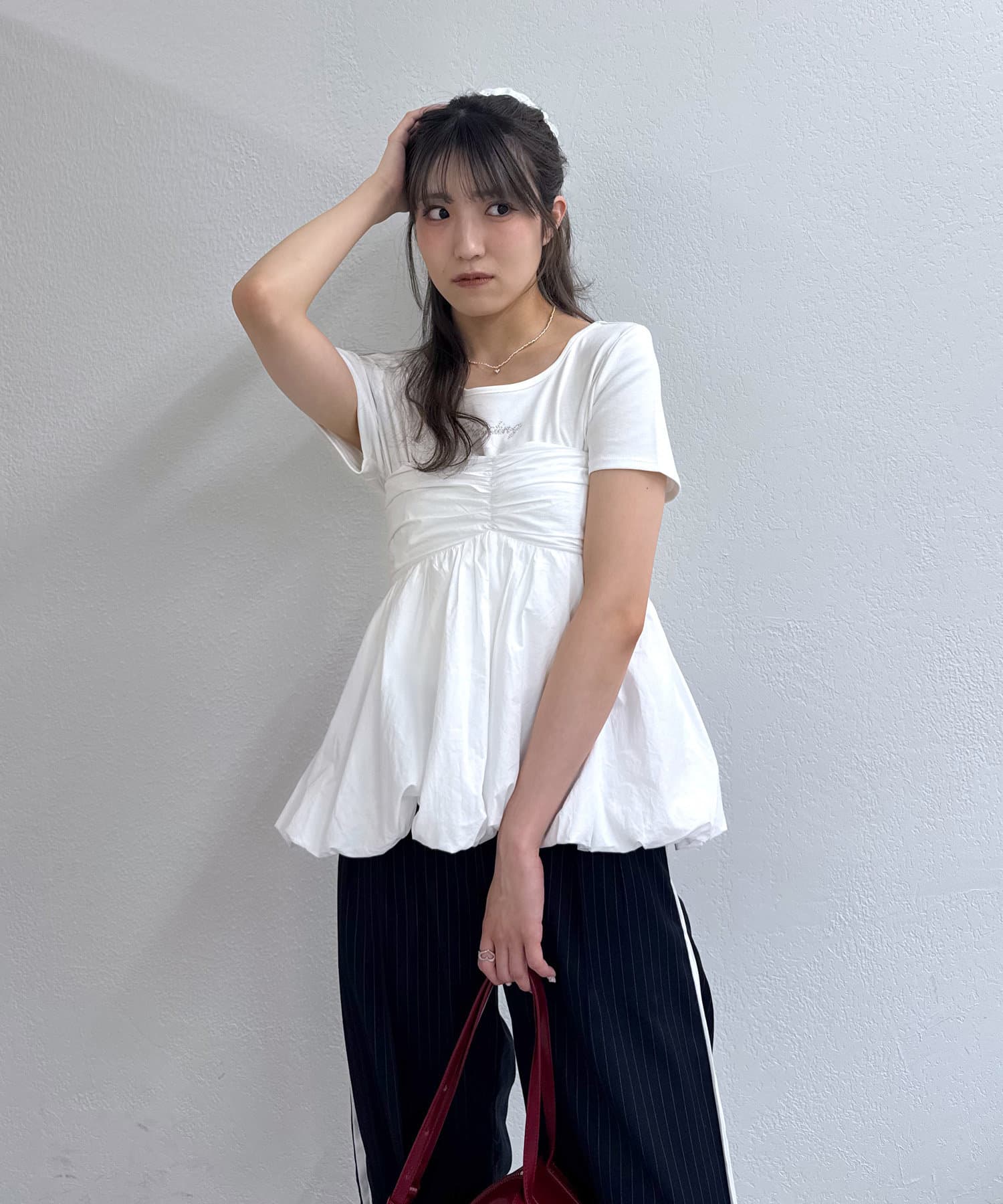 【mline】 バルーンビスチェ　べージュ 新色追加！BEI/BLU】バルーンビスチェ | mline(エムライン